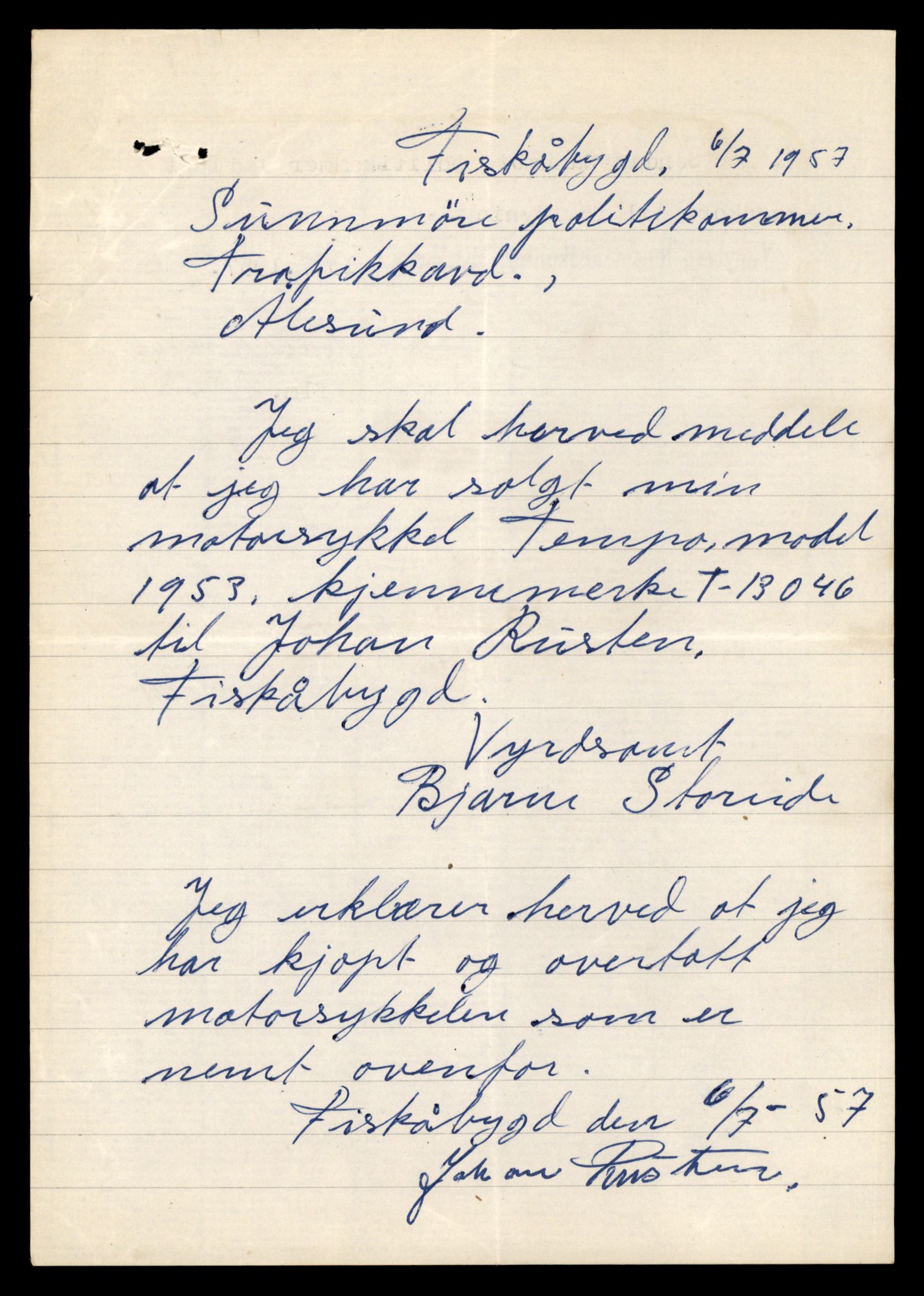 Møre og Romsdal vegkontor - Ålesund trafikkstasjon, AV/SAT-A-4099/F/Fe/L0037: Registreringskort for kjøretøy T 13031 - T 13179, 1927-1998, p. 379