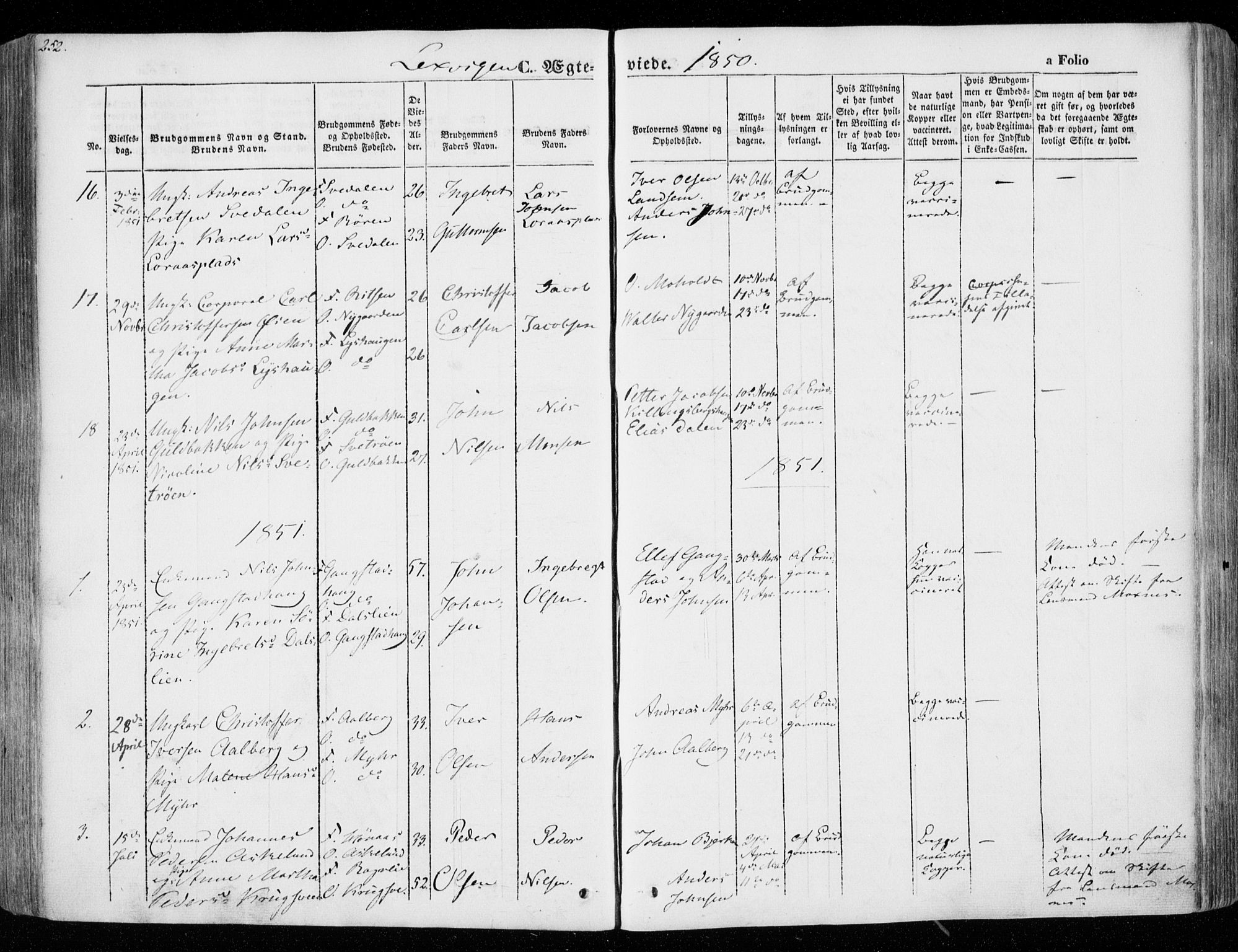 Ministerialprotokoller, klokkerbøker og fødselsregistre - Nord-Trøndelag, SAT/A-1458/701/L0007: Parish register (official) no. 701A07 /1, 1842-1854, p. 252