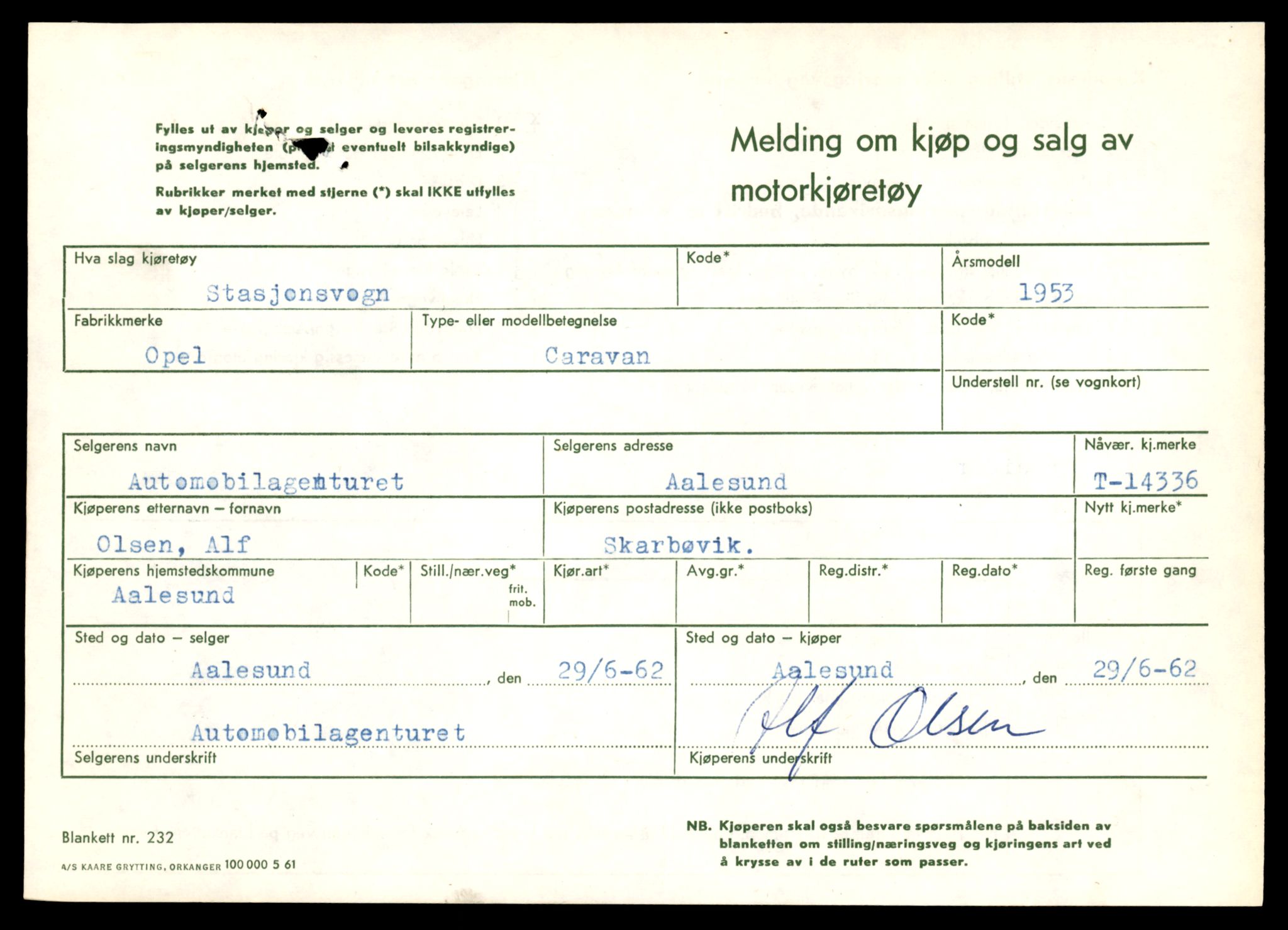 Møre og Romsdal vegkontor - Ålesund trafikkstasjon, AV/SAT-A-4099/F/Fe/L0045: Registreringskort for kjøretøy T 14320 - T 14444, 1927-1998, p. 453