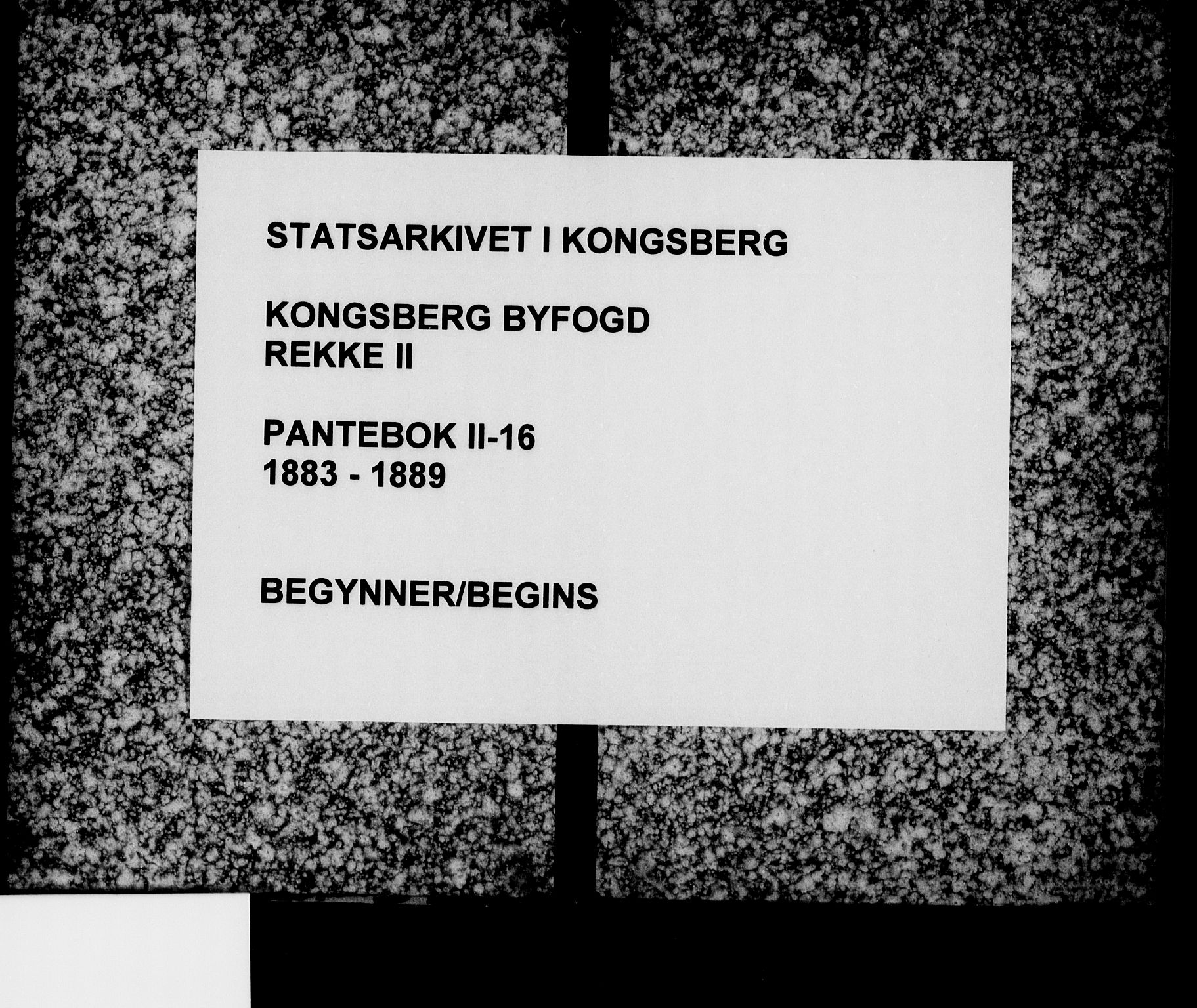 Kongsberg byfogd, SAKO/A-84/G/Ga/Gab/L0016: Mortgage book no. II 16, 1883-1889