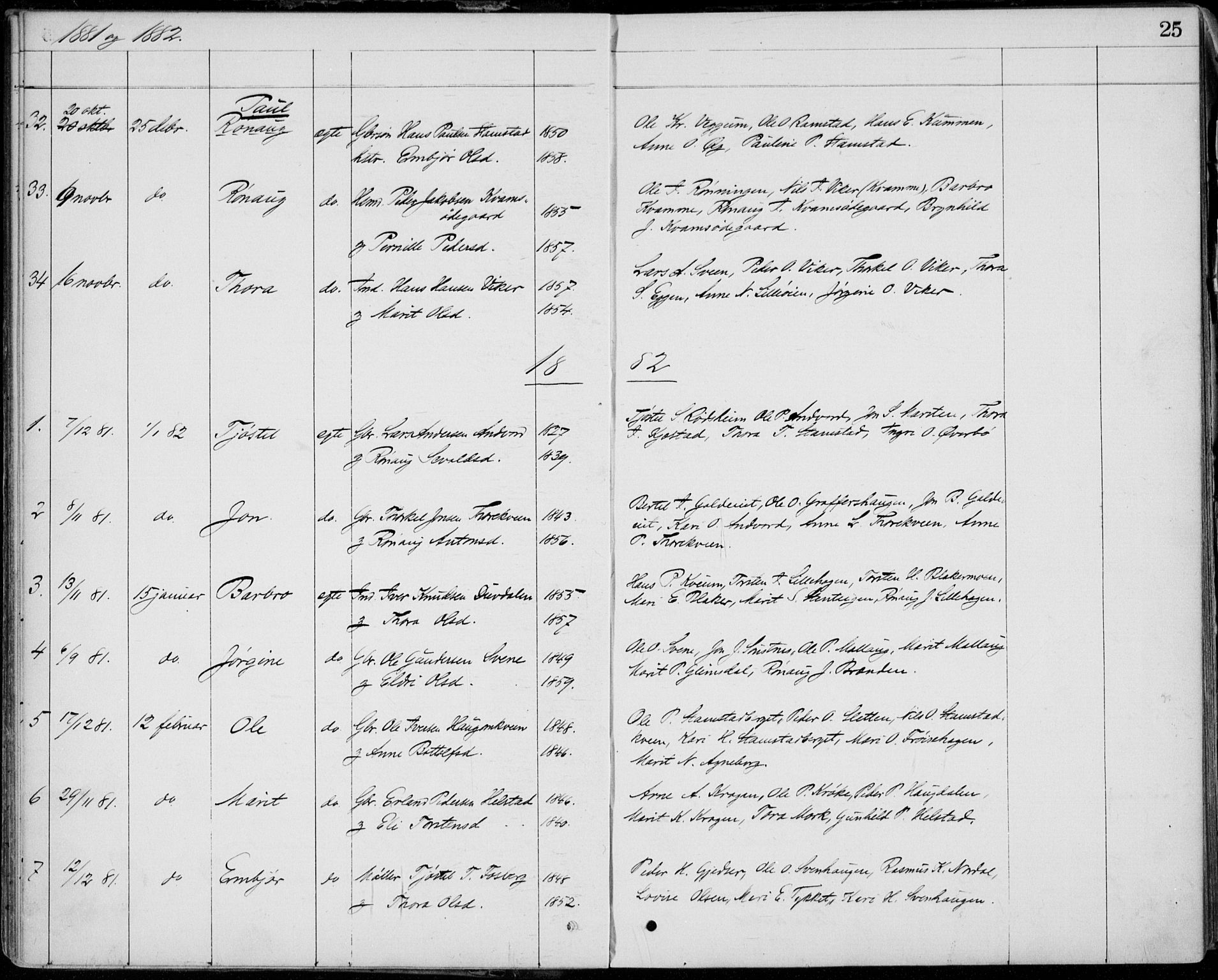 Lom prestekontor, AV/SAH-PREST-070/L/L0013: Parish register (copy) no. 13, 1874-1938, p. 25