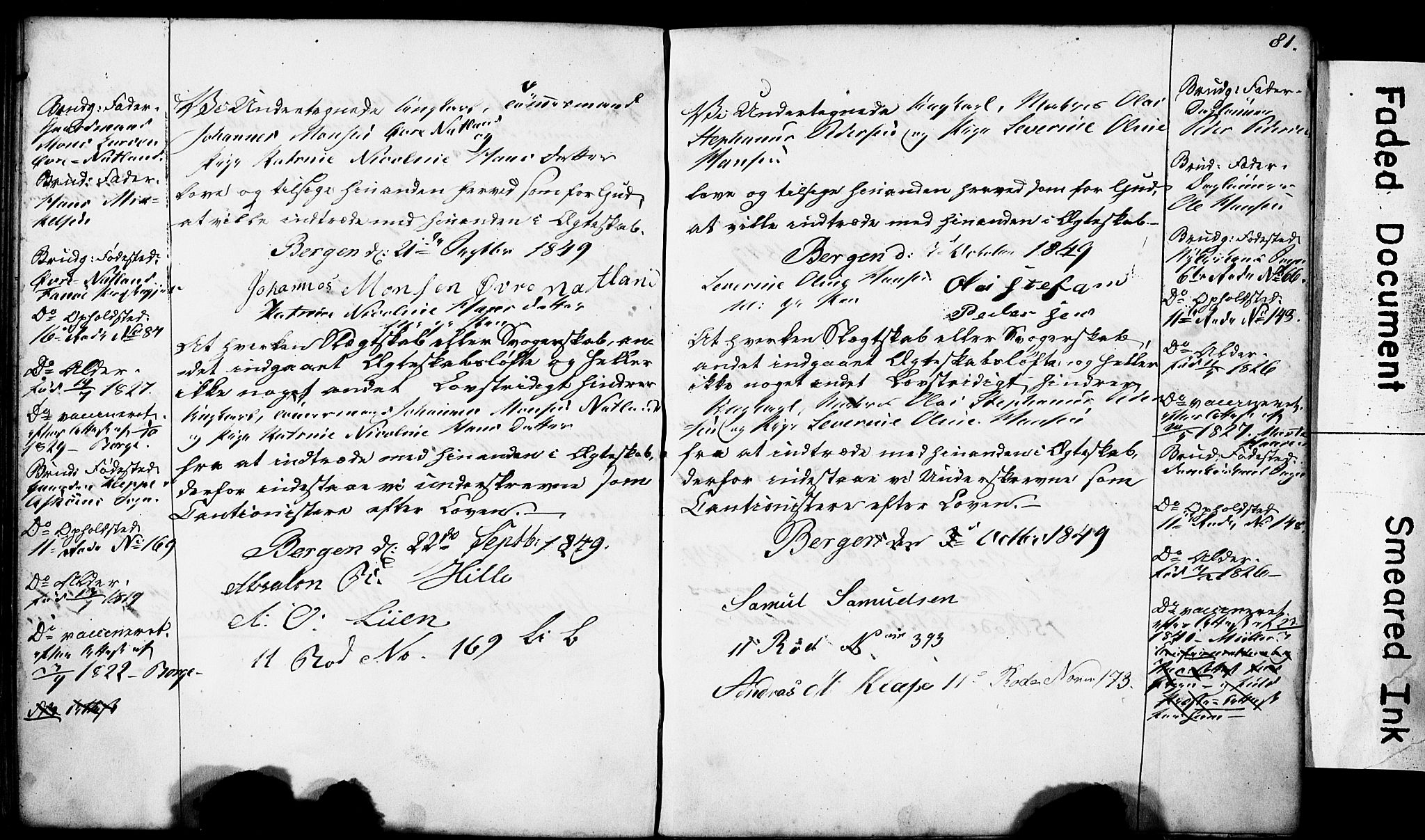 Domkirken sokneprestembete, AV/SAB-A-74801: Best man's statements no. II.5.4, 1845-1852, p. 81