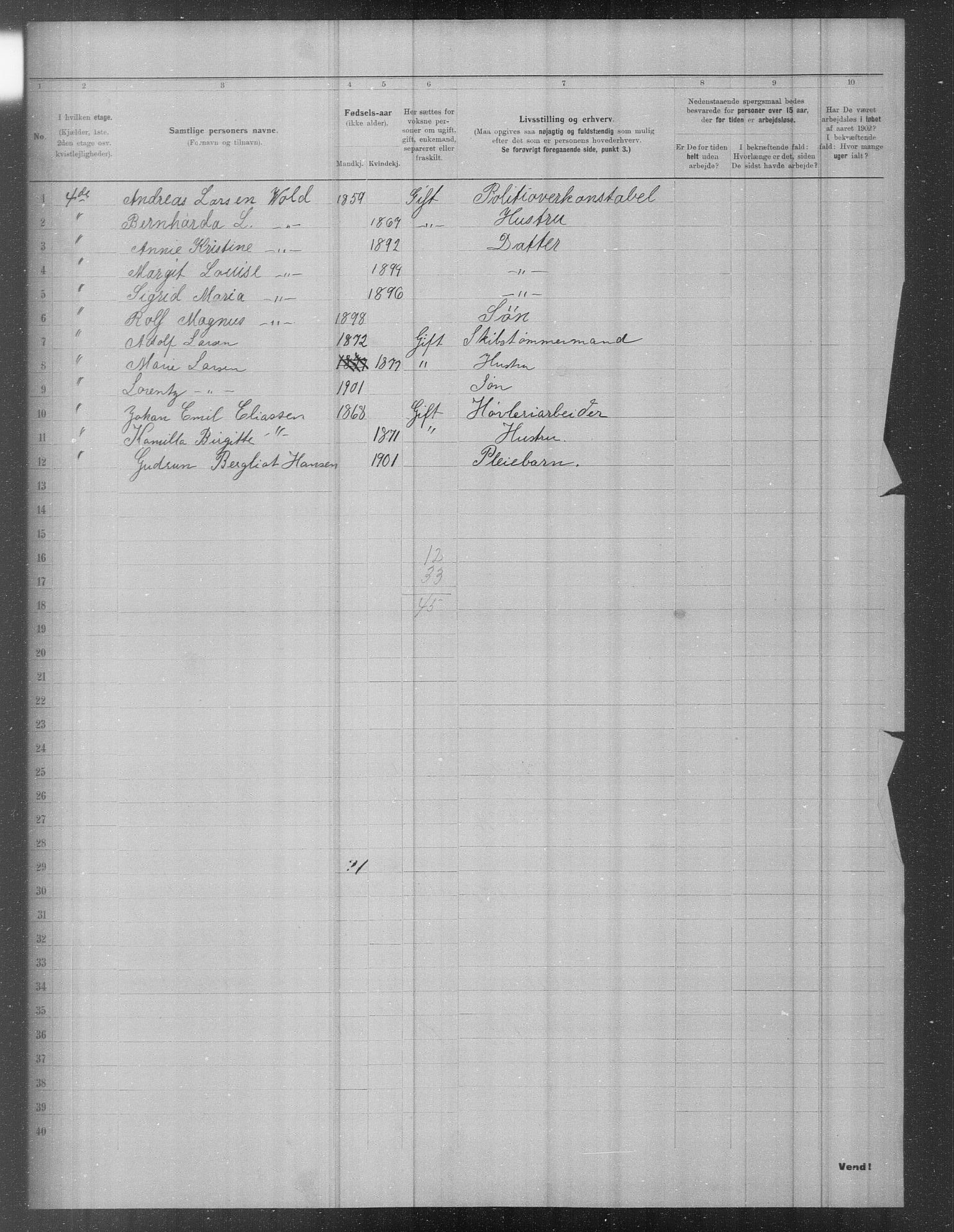 OBA, Municipal Census 1902 for Kristiania, 1902, p. 88