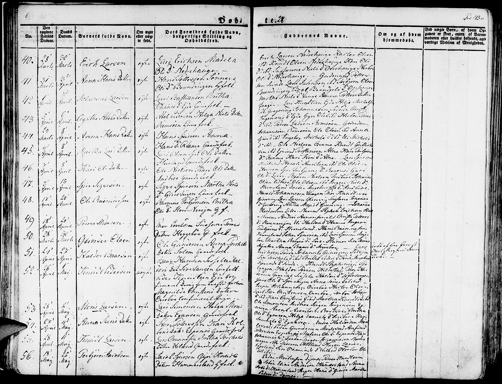 Fjelberg sokneprestembete, SAB/A-75201/H/Haa: Parish register (official) no. A 5, 1822-1834, p. 43