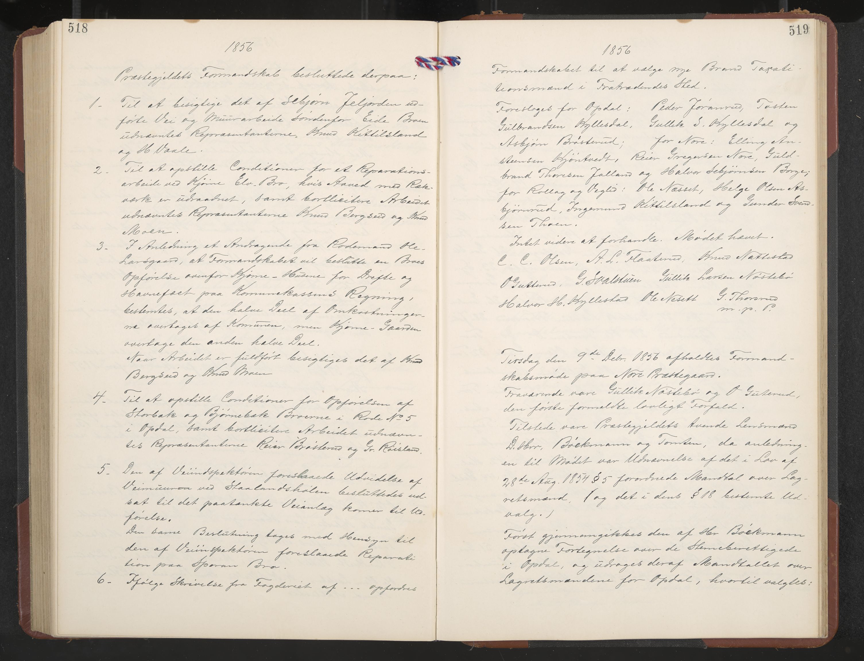 Rollag formannskap og sentraladministrasjon, IKAK/0632021-2/A/Aa/L0001: Møtebok med register, 1837-1859, p. 518-519