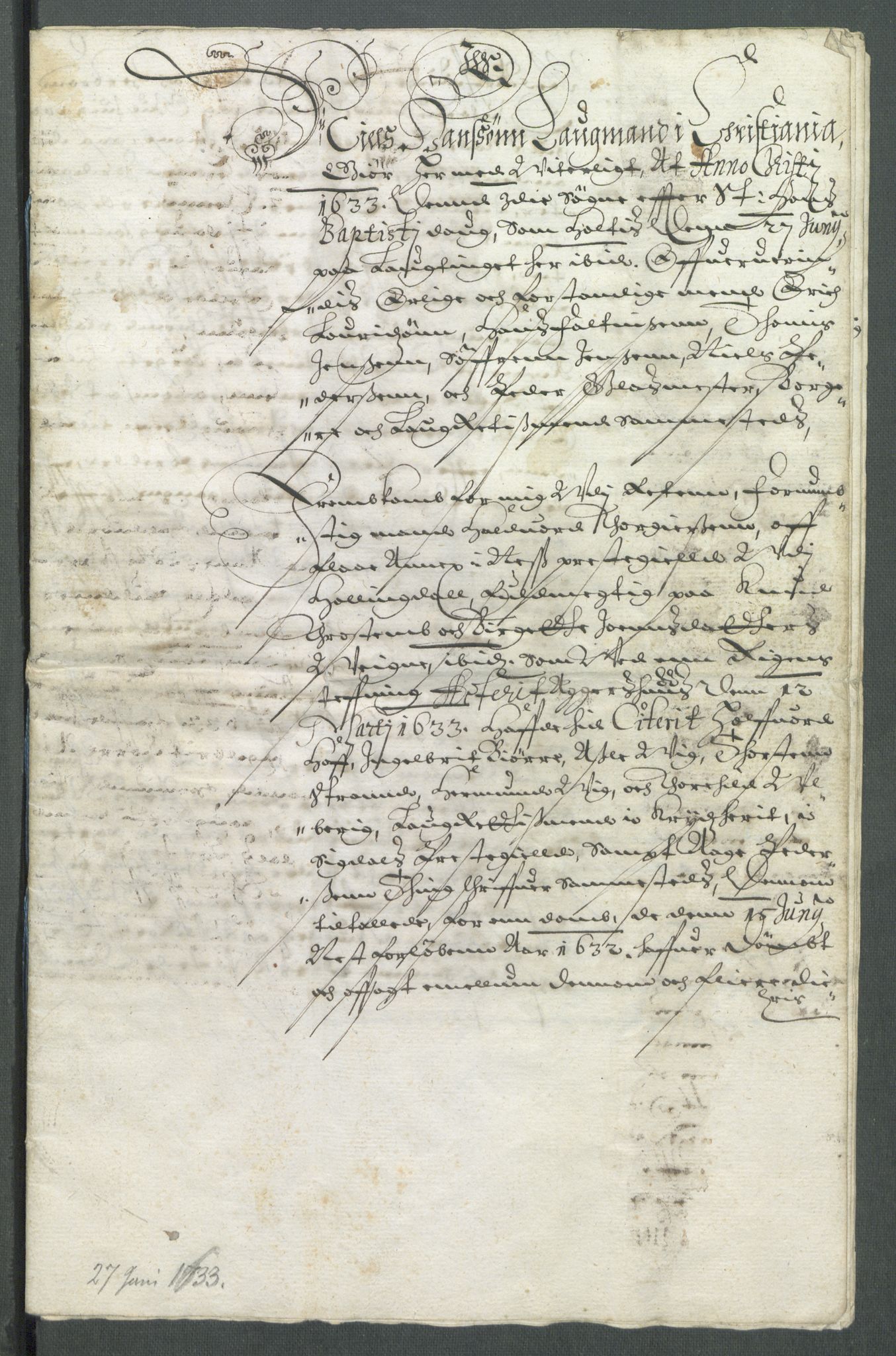 Riksarkivets diplomsamling, AV/RA-EA-5965/F02/L0144: Dokumenter, 1633, p. 49