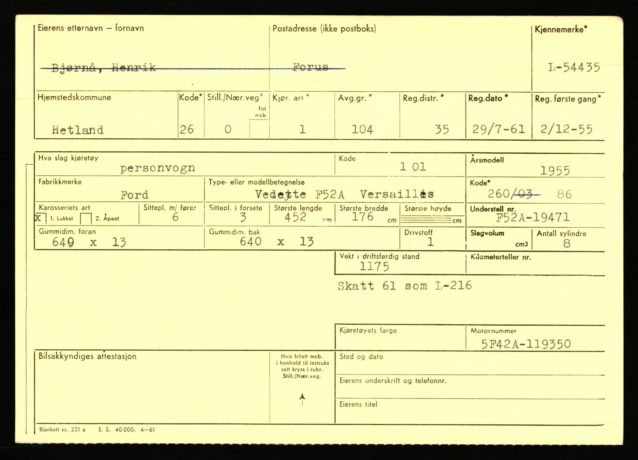 Stavanger trafikkstasjon, AV/SAST-A-101942/0/F/L0054: L-54200 - L-55699, 1930-1971, p. 491