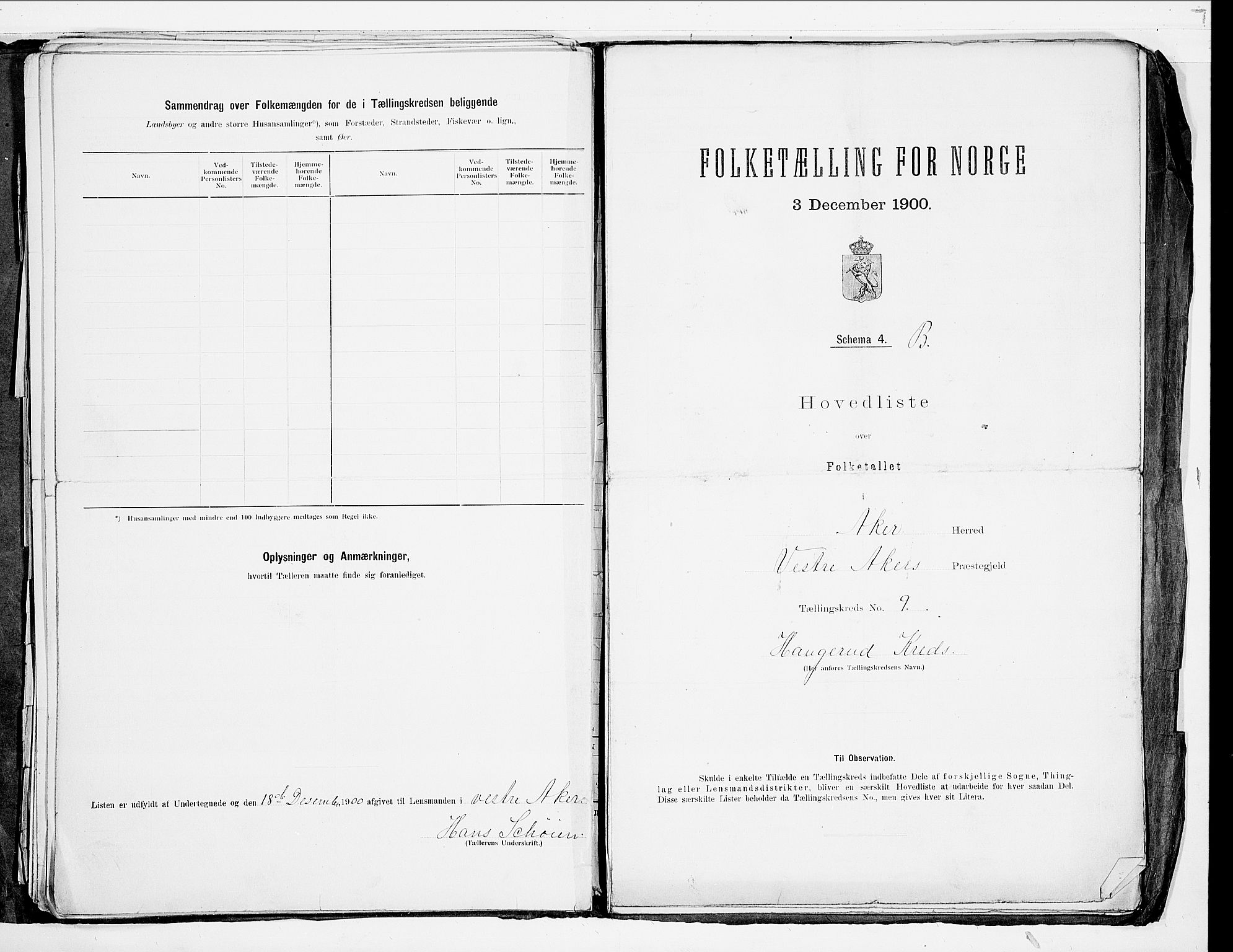 SAO, 1900 census for Aker, 1900, p. 62