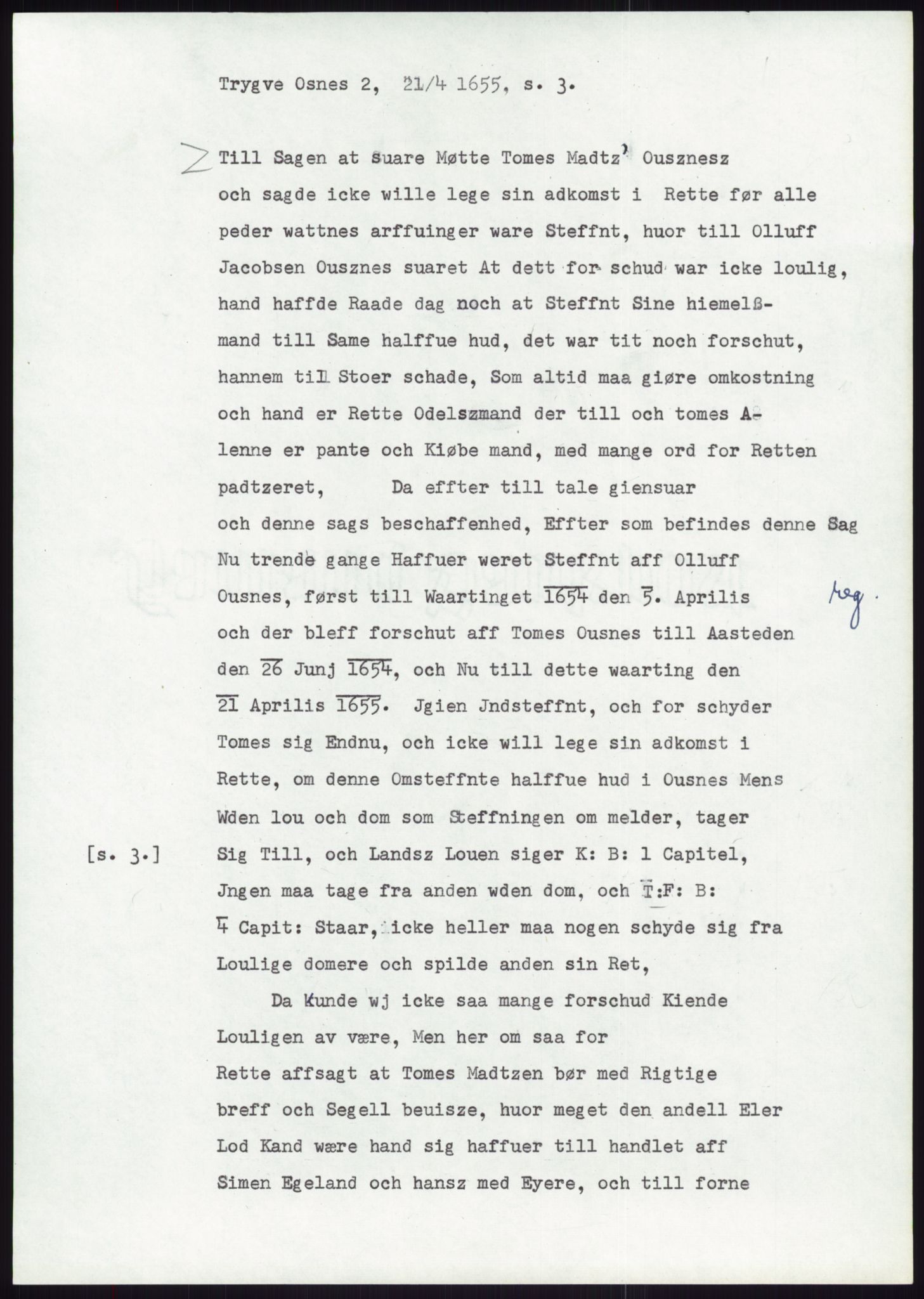 Samlinger til kildeutgivelse, Diplomavskriftsamlingen, AV/RA-EA-4053/H/Ha, p. 2303