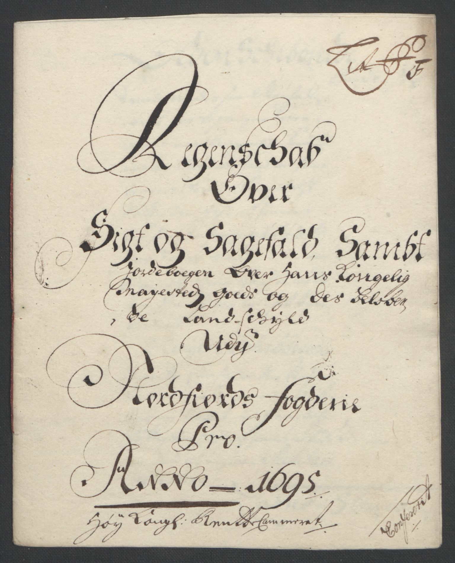 Rentekammeret inntil 1814, Reviderte regnskaper, Fogderegnskap, RA/EA-4092/R53/L3422: Fogderegnskap Sunn- og Nordfjord, 1695-1696, p. 150