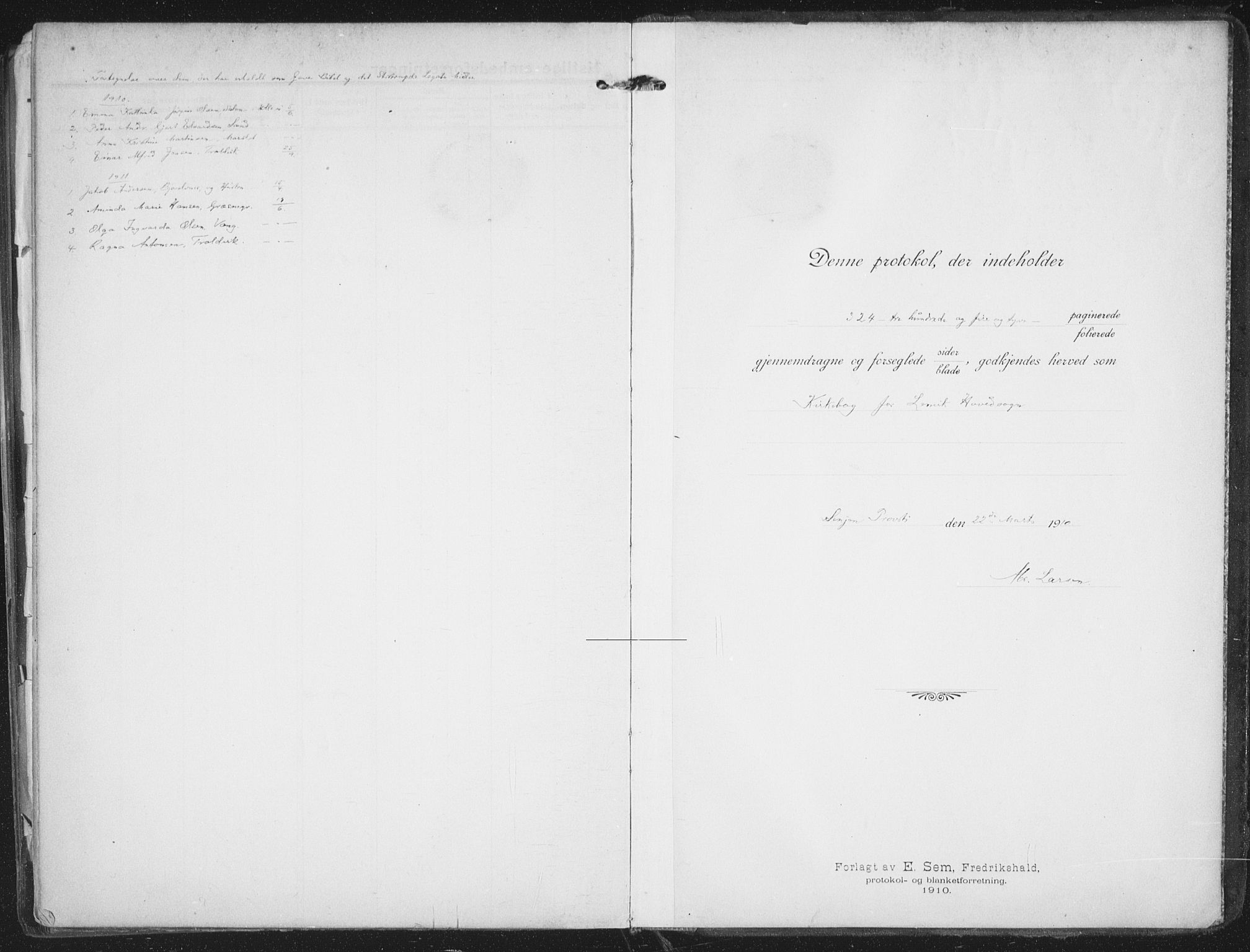 Lenvik sokneprestembete, AV/SATØ-S-1310/H/Ha/Haa/L0016kirke: Parish register (official) no. 16, 1910-1924