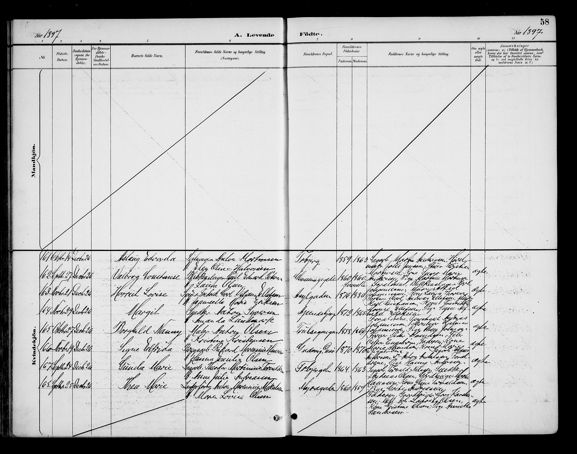 Fredrikstad domkirkes prestekontor Kirkebøker, AV/SAO-A-10906/G/Ga/L0002: Parish register (copy) no. 2, 1894-1918, p. 58