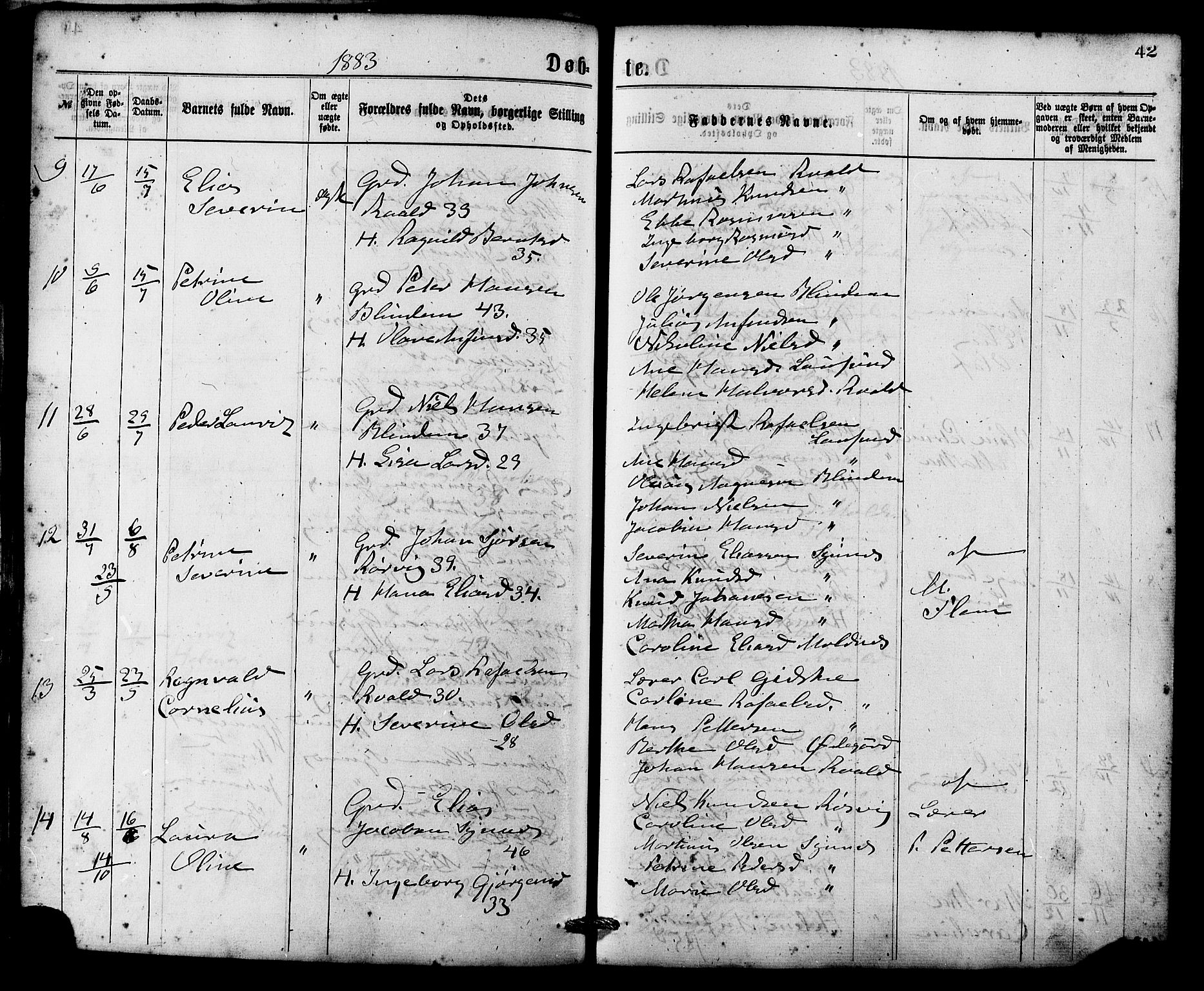 Ministerialprotokoller, klokkerbøker og fødselsregistre - Møre og Romsdal, AV/SAT-A-1454/537/L0519: Parish register (official) no. 537A03, 1876-1889, p. 42