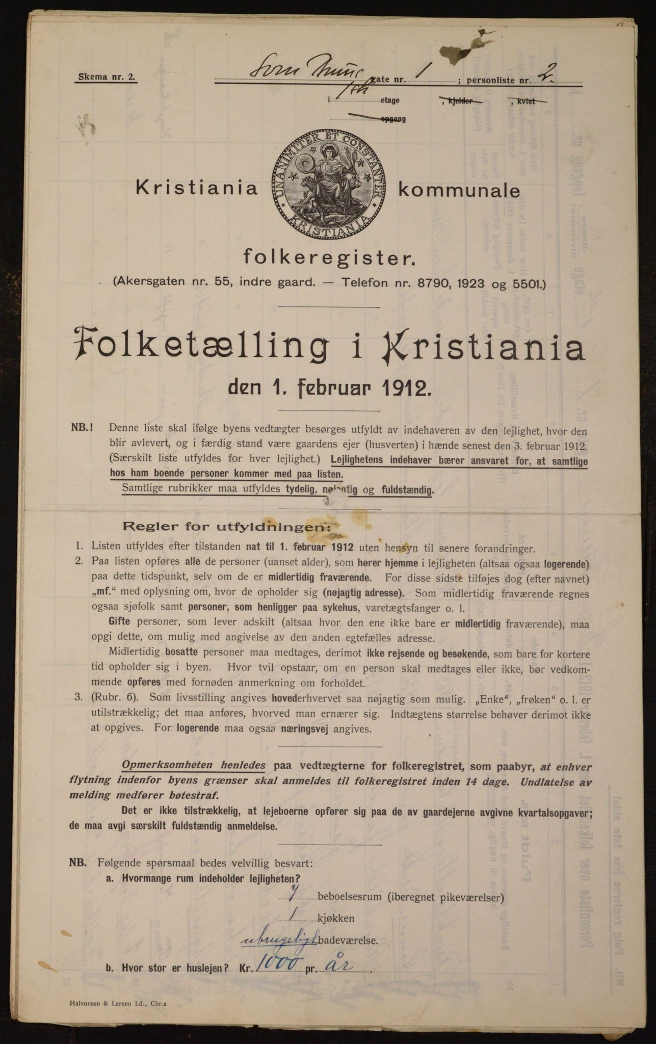 OBA, Municipal Census 1912 for Kristiania, 1912, p. 104772