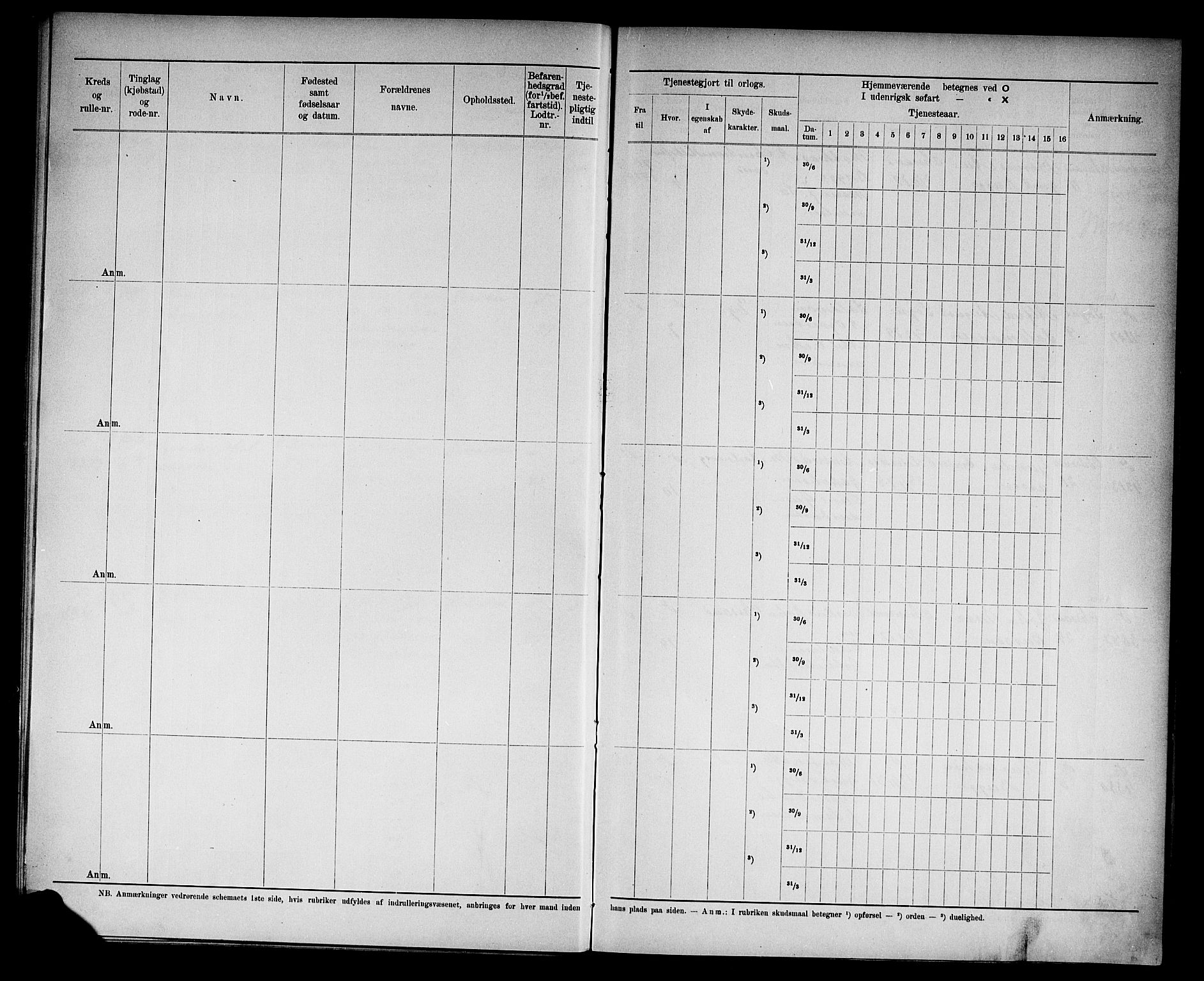 Kristiansand mønstringskrets, AV/SAK-2031-0015/F/Fd/L0005: Rulle sjøvernepliktige, C-5, 1903, p. 22