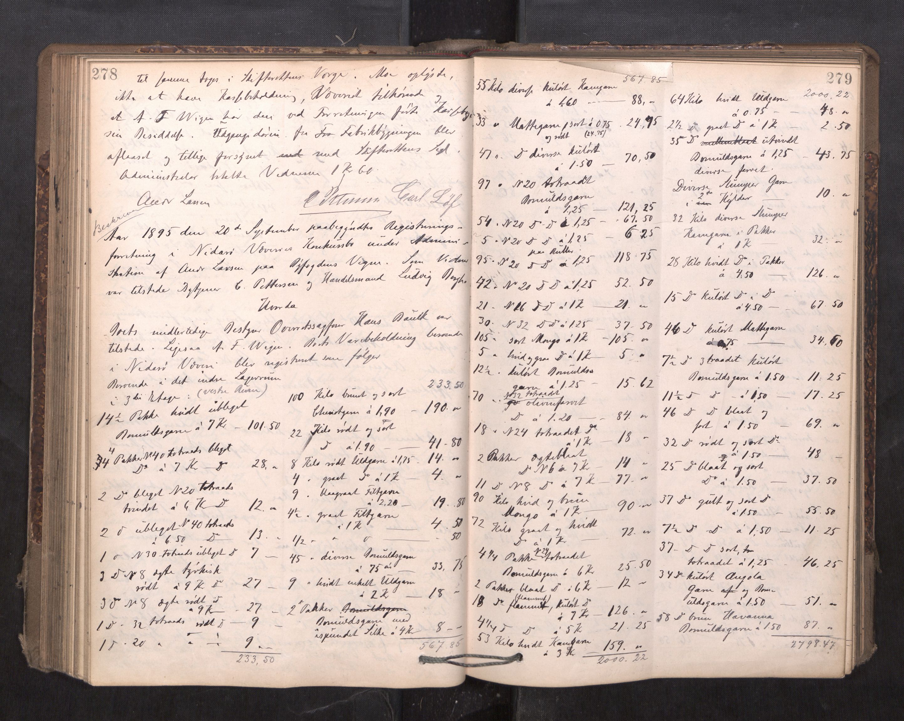 Trondheim byfogd, AV/SAT-A-0003/1/3/3C/L0015: Skifteregistreringsprotokoll - 24/2-21/3 (u/ register), 1893-1899, p. 278-279