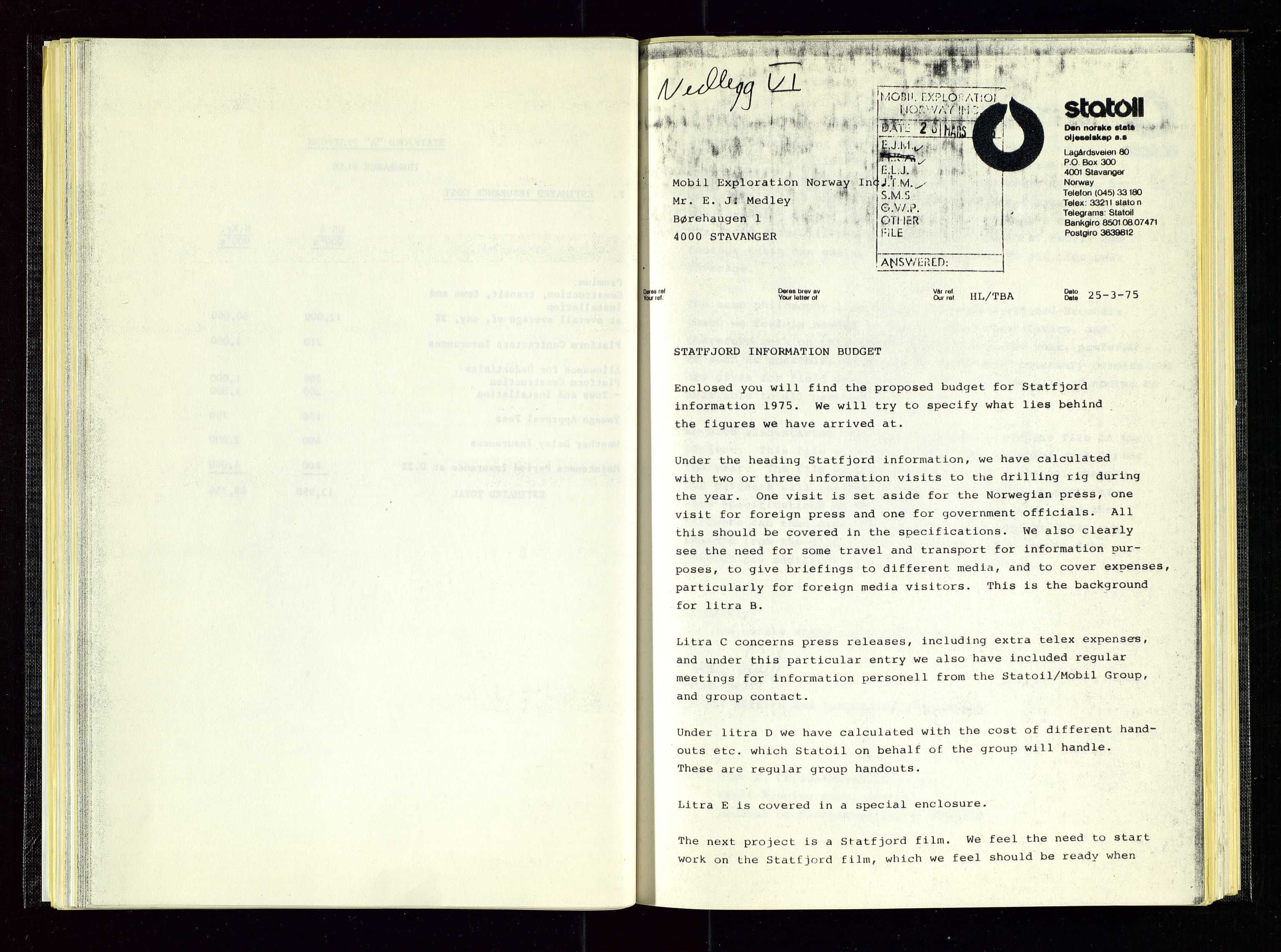 Oljedirektoratet, AV/SAST-A-101366/Aa/L0004: Referatprotokoller, 1975