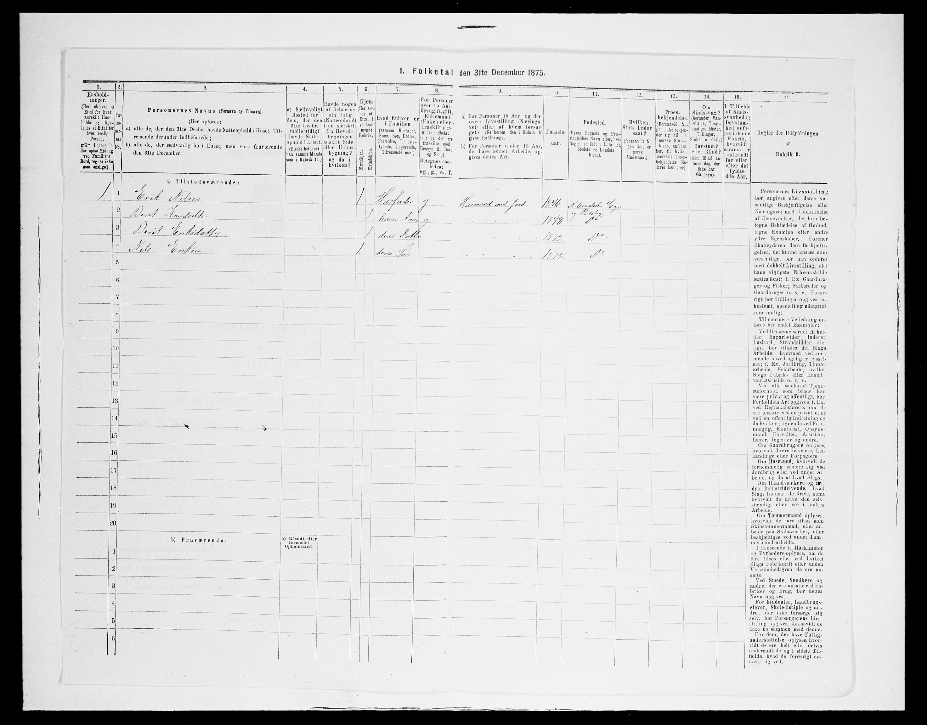 SAH, 1875 census for 0542P Nord-Aurdal, 1875, p. 1297