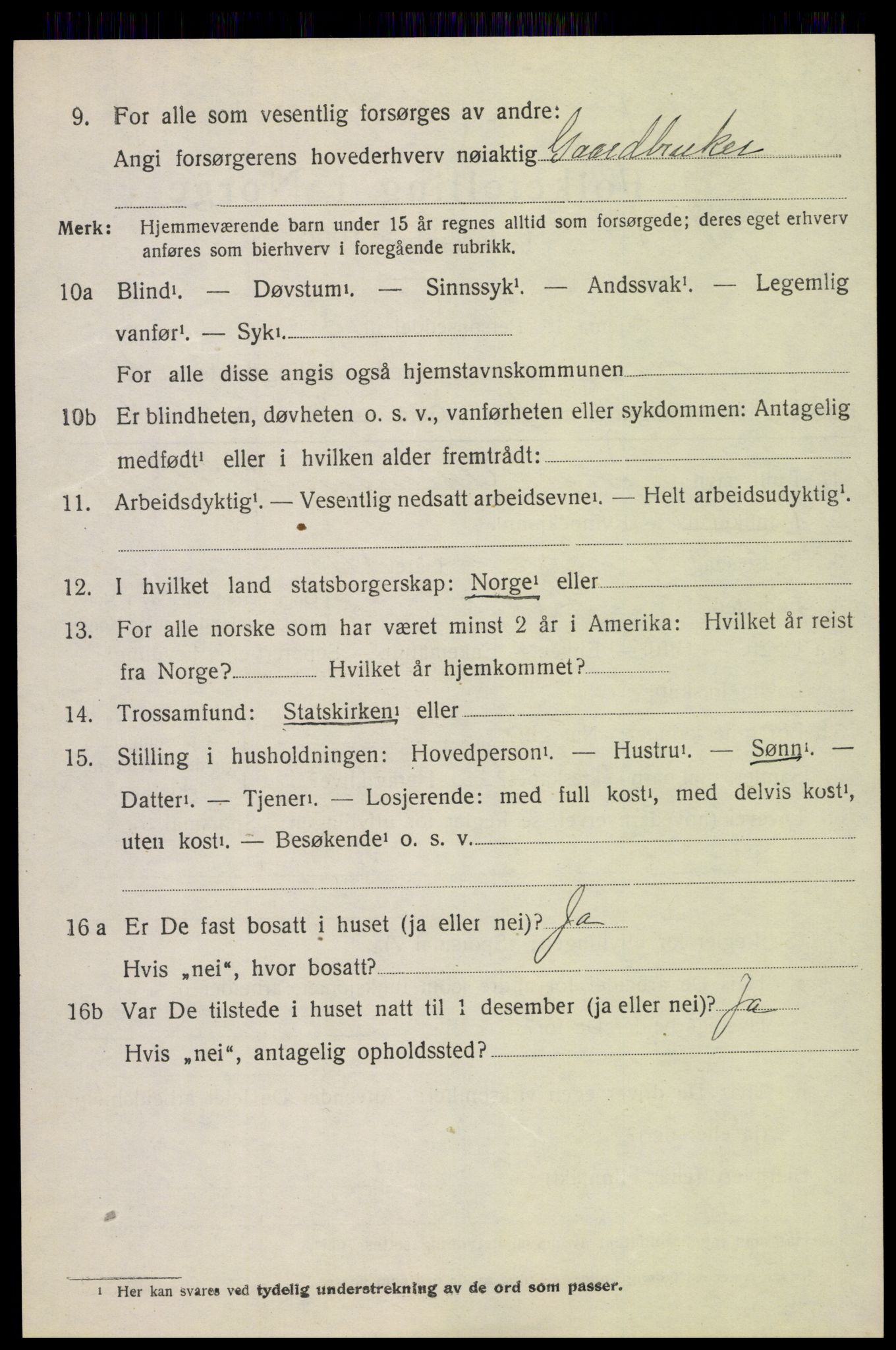 SAH, 1920 census for Lesja, 1920, p. 2791