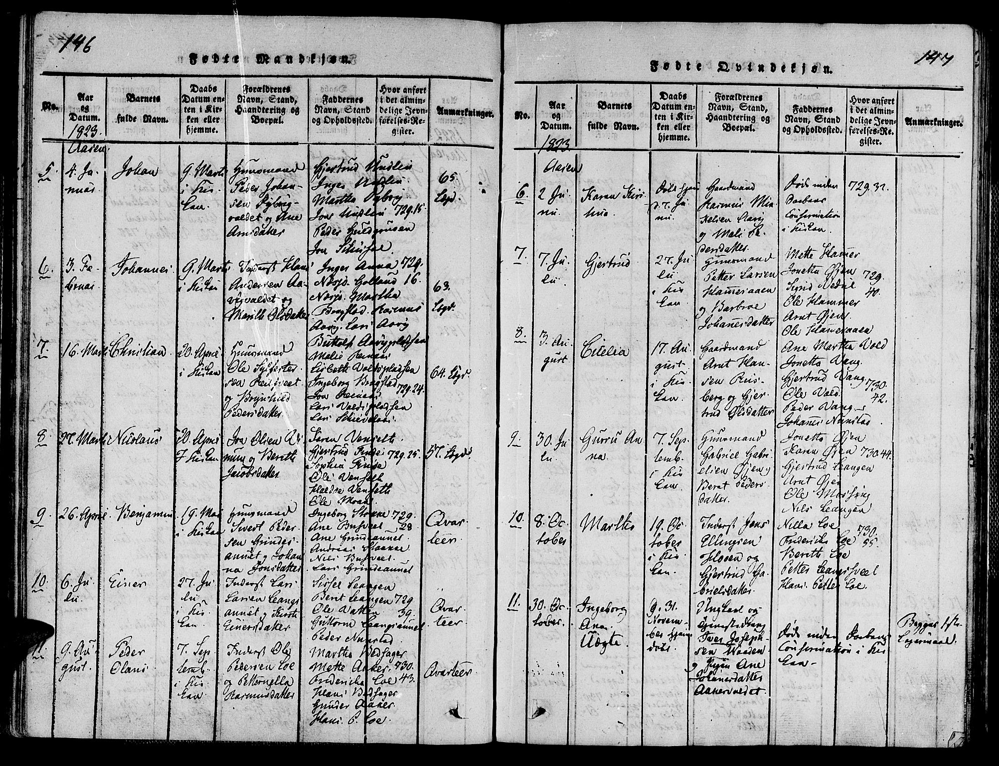 Ministerialprotokoller, klokkerbøker og fødselsregistre - Nord-Trøndelag, AV/SAT-A-1458/713/L0112: Parish register (official) no. 713A04 /2, 1817-1827, p. 146-147