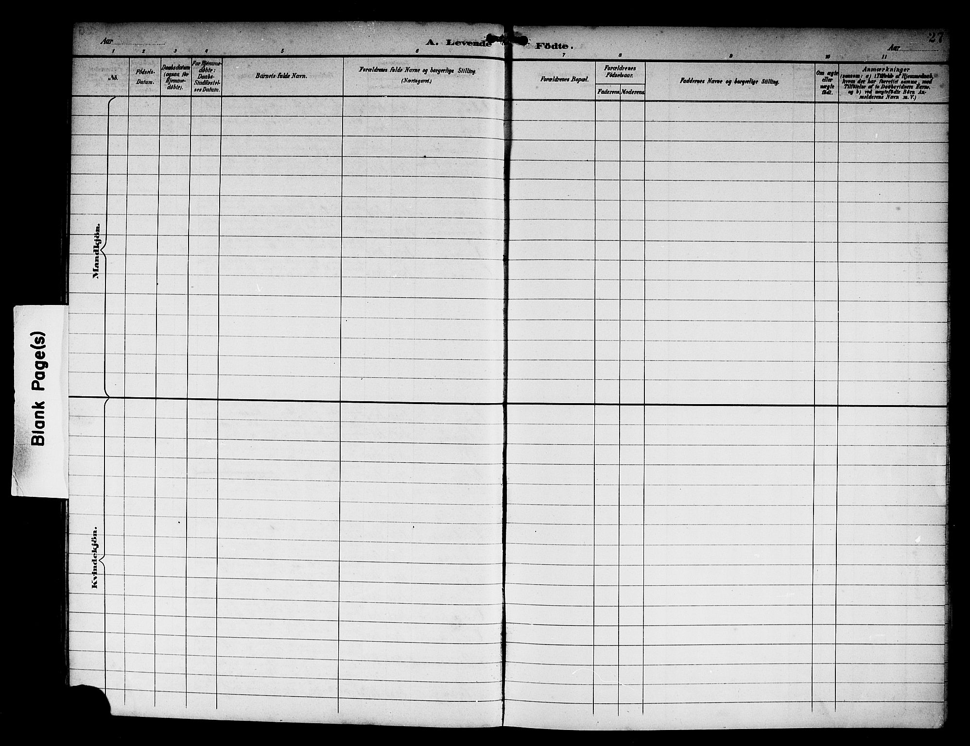 Solund sokneprestembete, AV/SAB-A-81401: Parish register (copy) no. A 2, 1893-1921, p. 27