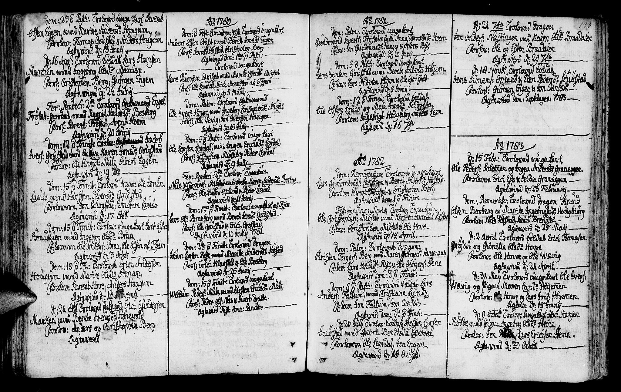 Ministerialprotokoller, klokkerbøker og fødselsregistre - Sør-Trøndelag, SAT/A-1456/612/L0370: Parish register (official) no. 612A04, 1754-1802, p. 133