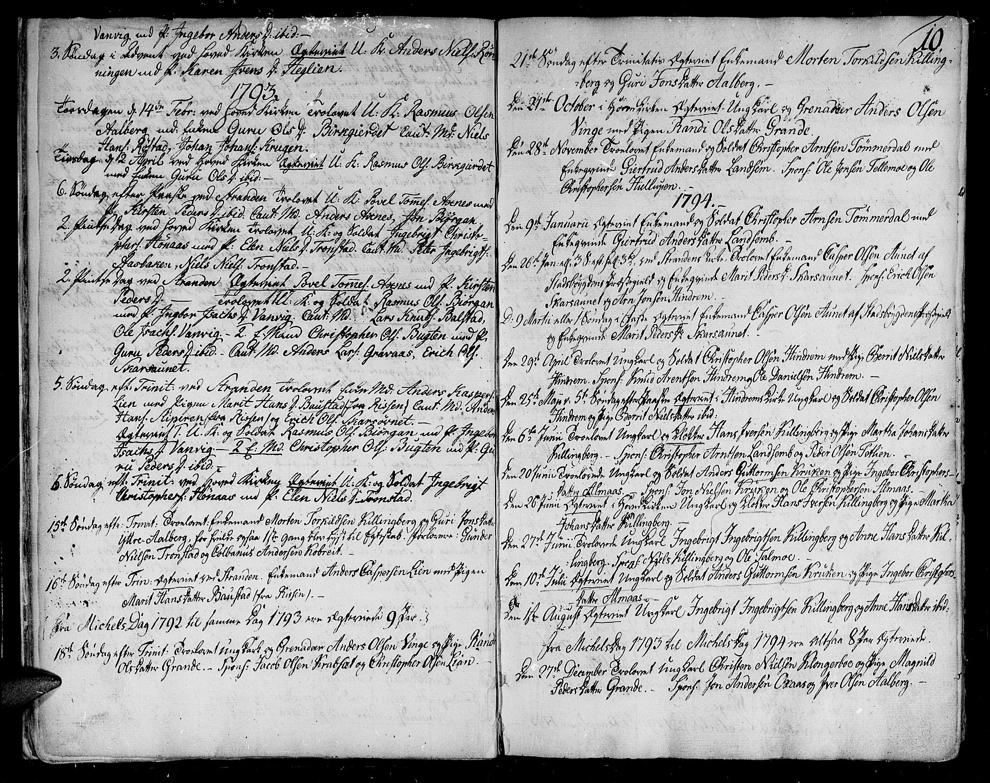 Ministerialprotokoller, klokkerbøker og fødselsregistre - Nord-Trøndelag, SAT/A-1458/701/L0004: Parish register (official) no. 701A04, 1783-1816, p. 10