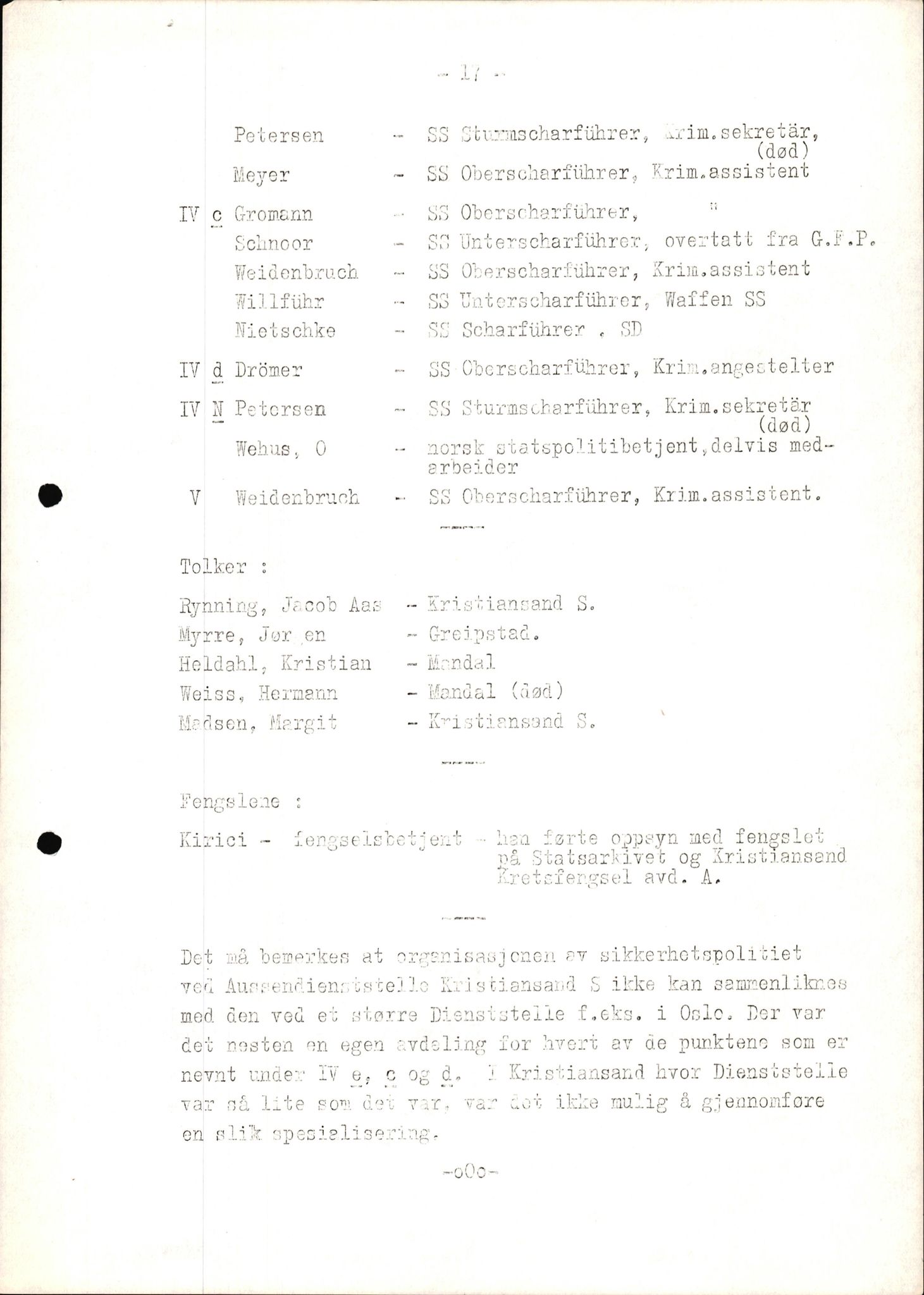 Rudolf Kerner - rapporter, AV/SAK-D/1272/F/L0001: Rapporter vedr. det tyske sikkerhetspolitiets aksjoner, 1946, p. 17