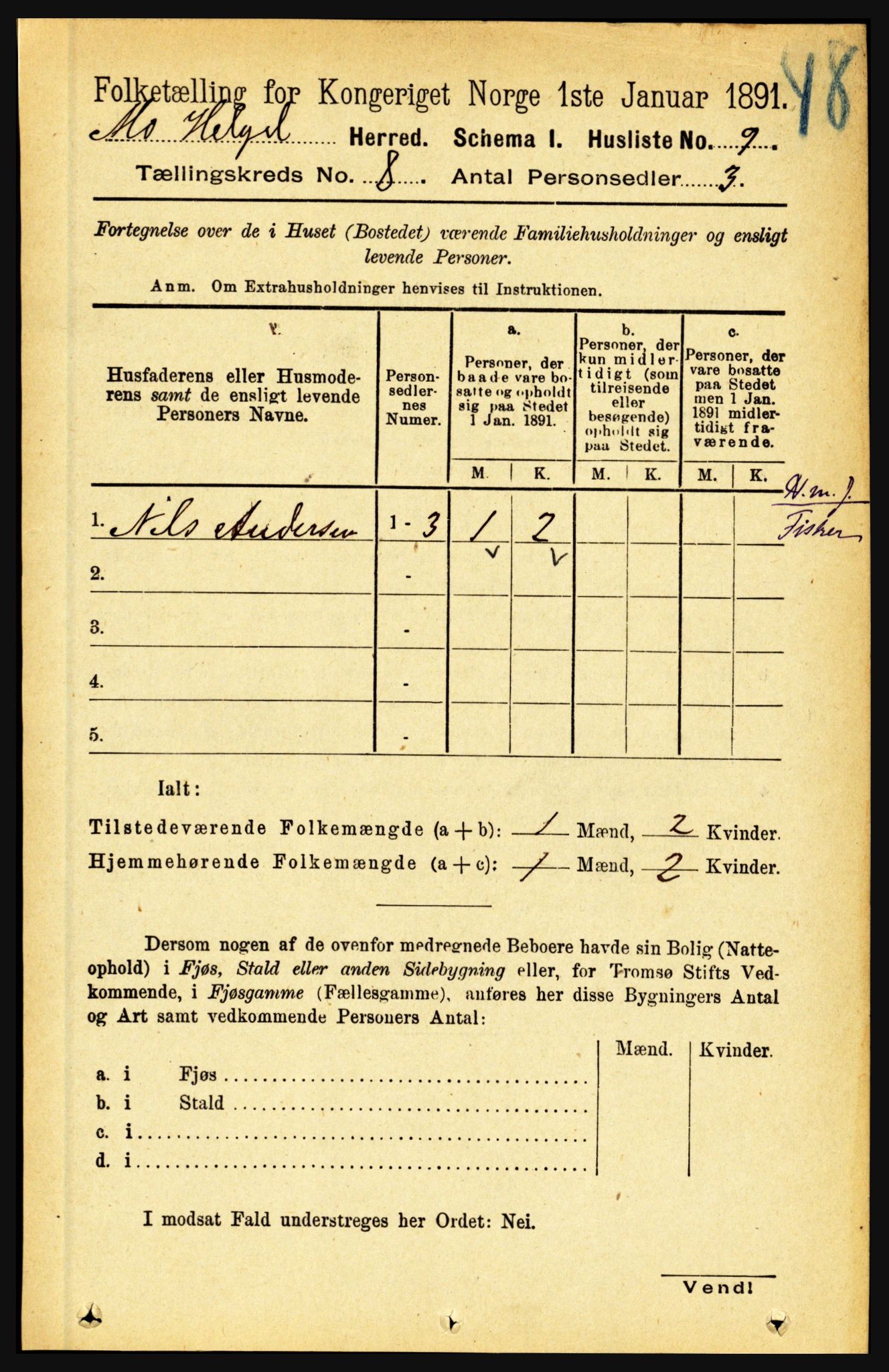 RA, 1891 census for 1833 Mo, 1891, p. 2855