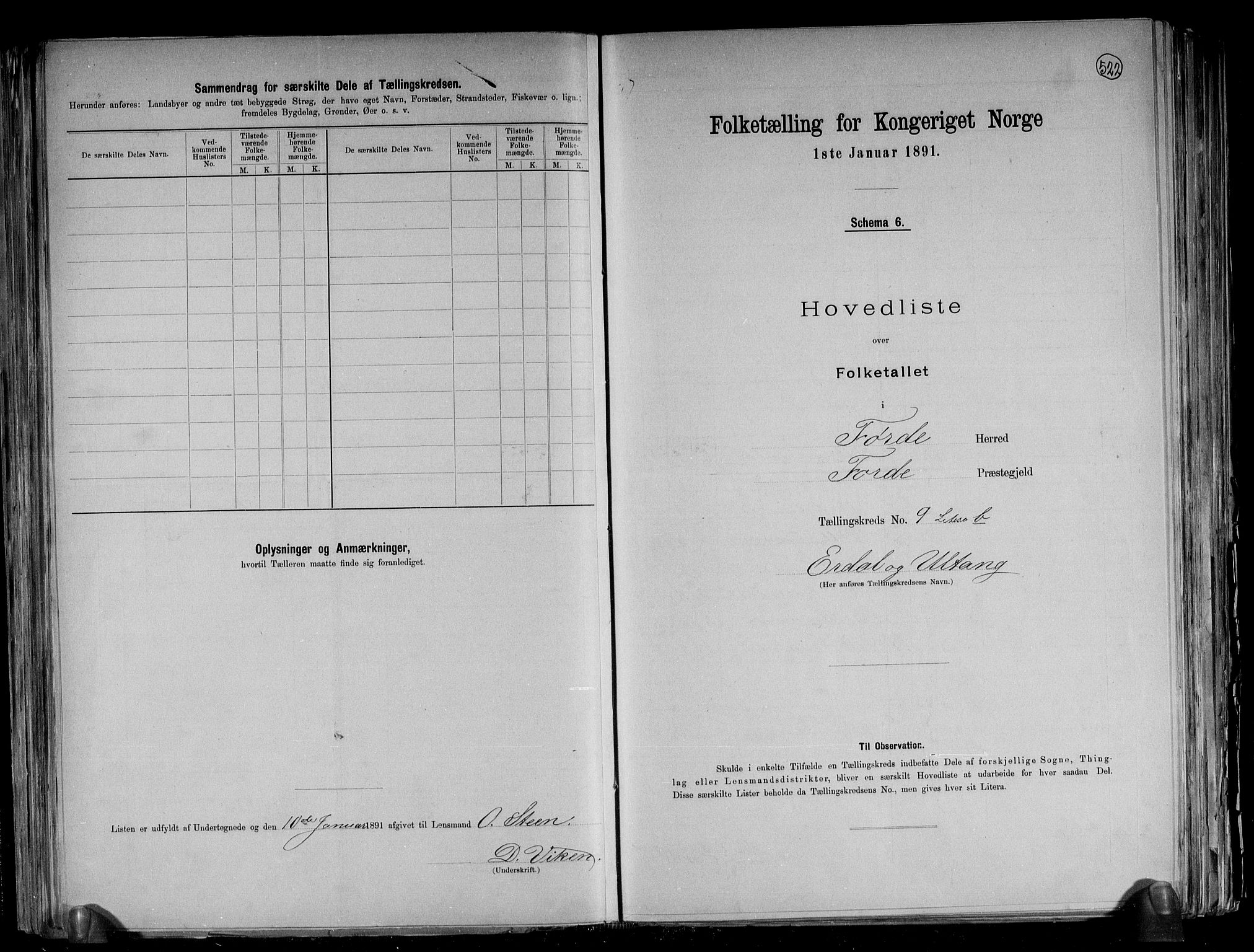 RA, 1891 census for 1432 Førde, 1891, p. 22