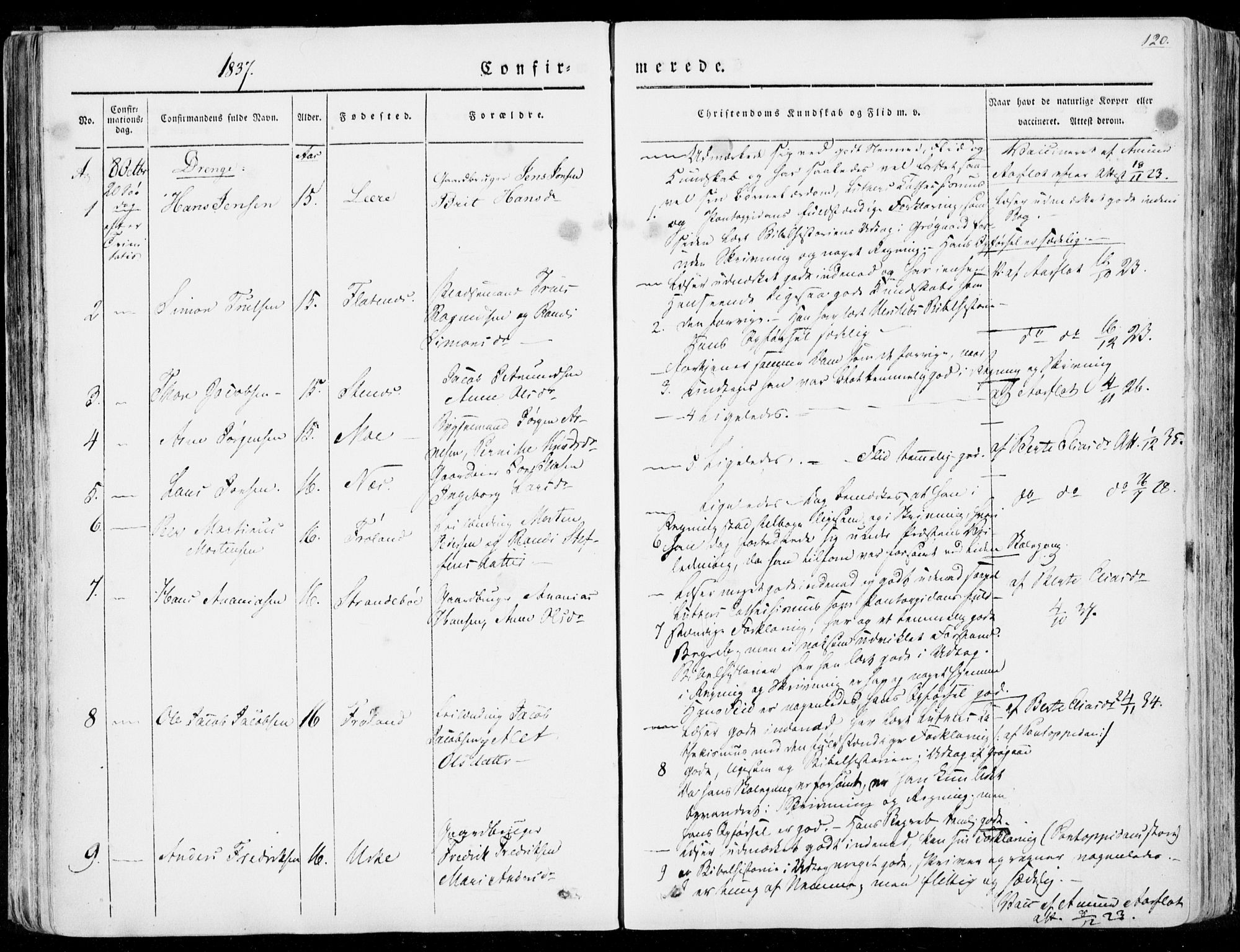 Ministerialprotokoller, klokkerbøker og fødselsregistre - Møre og Romsdal, SAT/A-1454/515/L0208: Parish register (official) no. 515A04, 1830-1846, p. 120