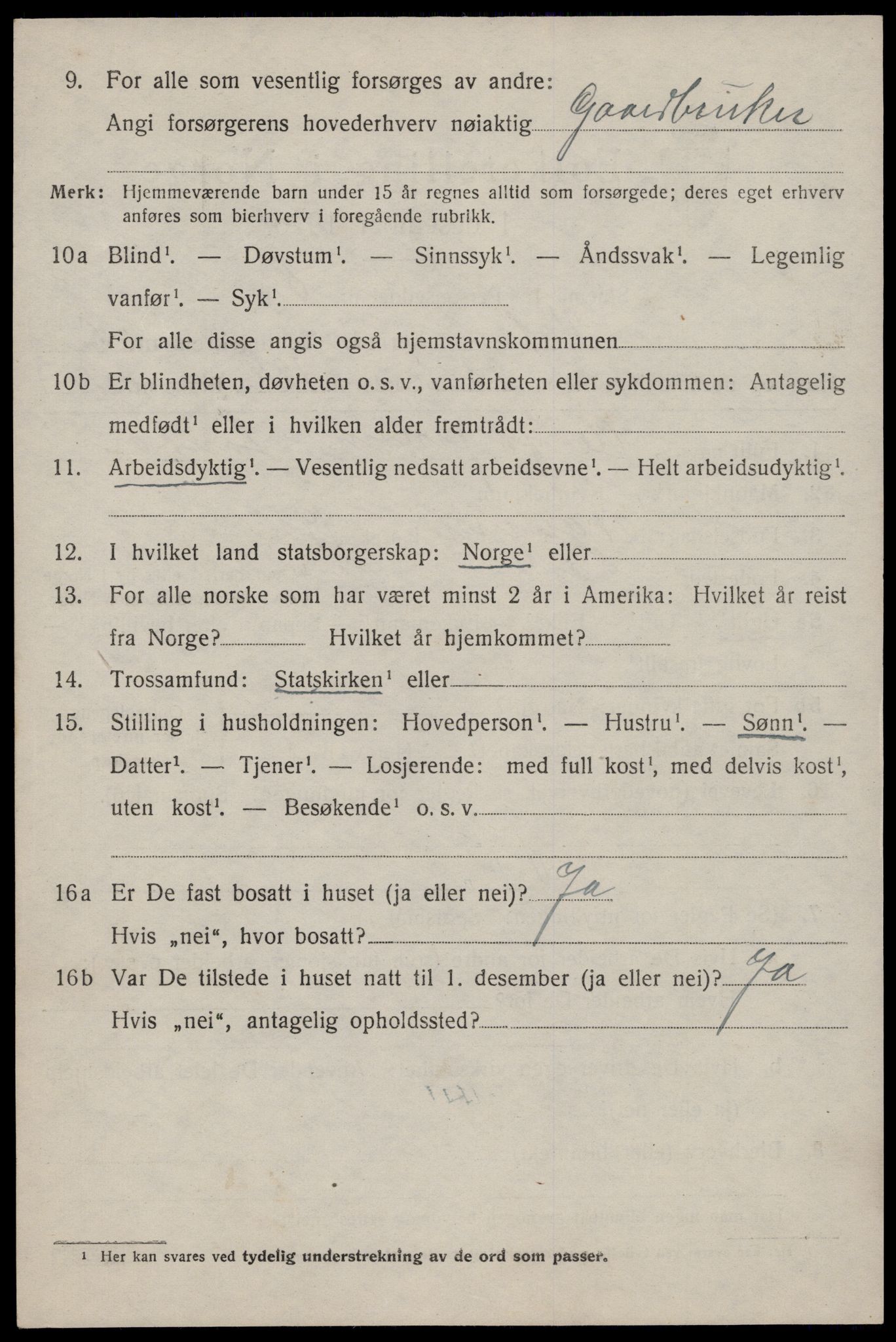 SAST, 1920 census for Vats, 1920, p. 2596