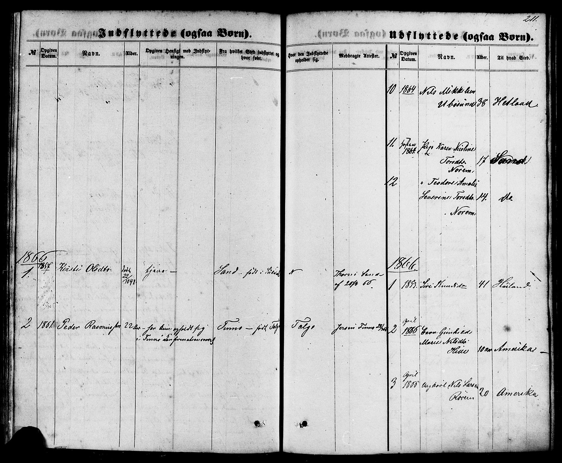 Nedstrand sokneprestkontor, AV/SAST-A-101841/01/IV: Parish register (official) no. A 10, 1861-1887, p. 211