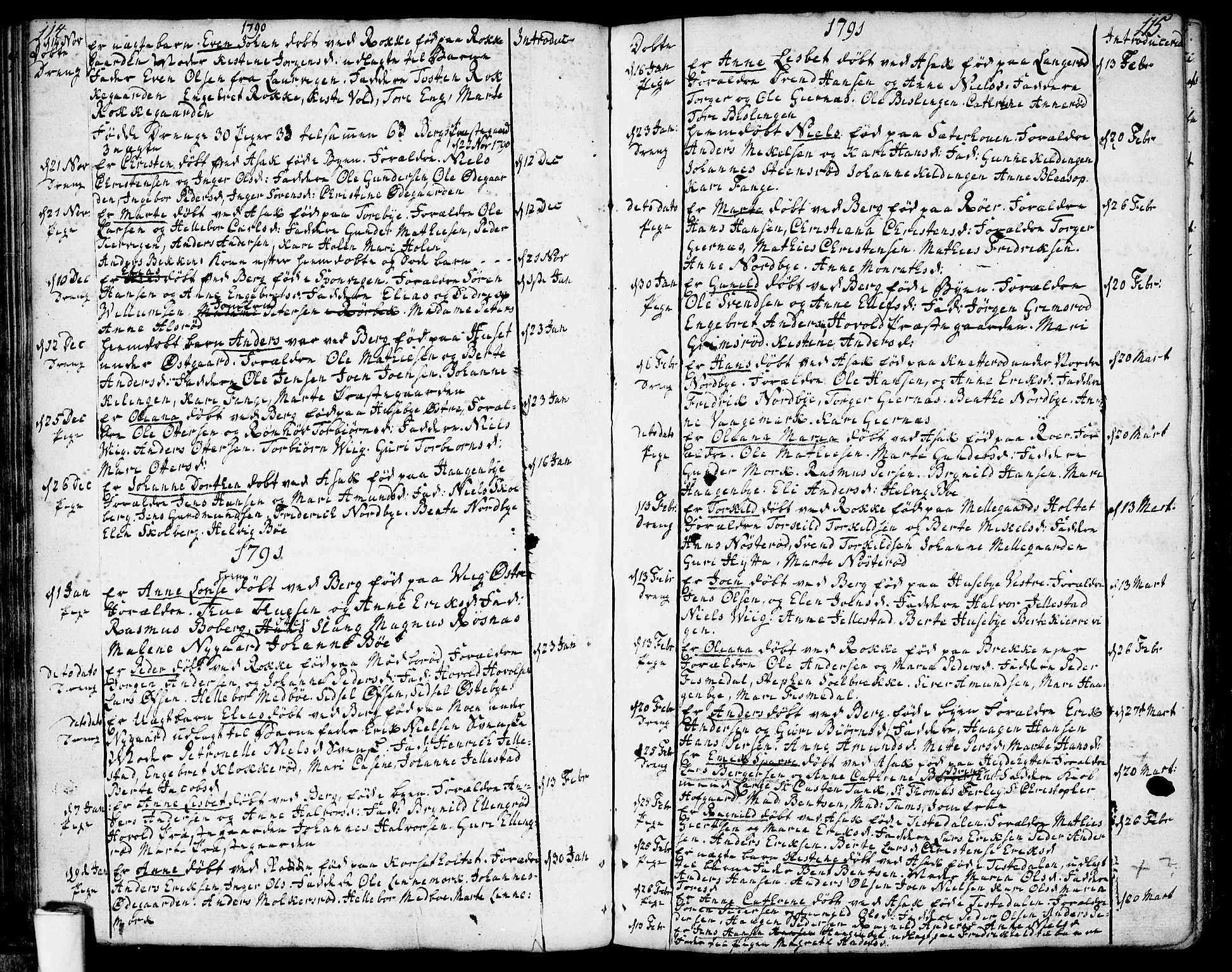 Berg prestekontor Kirkebøker, SAO/A-10902/F/Fa/L0001: Parish register (official) no. I 1, 1770-1814, p. 114-115