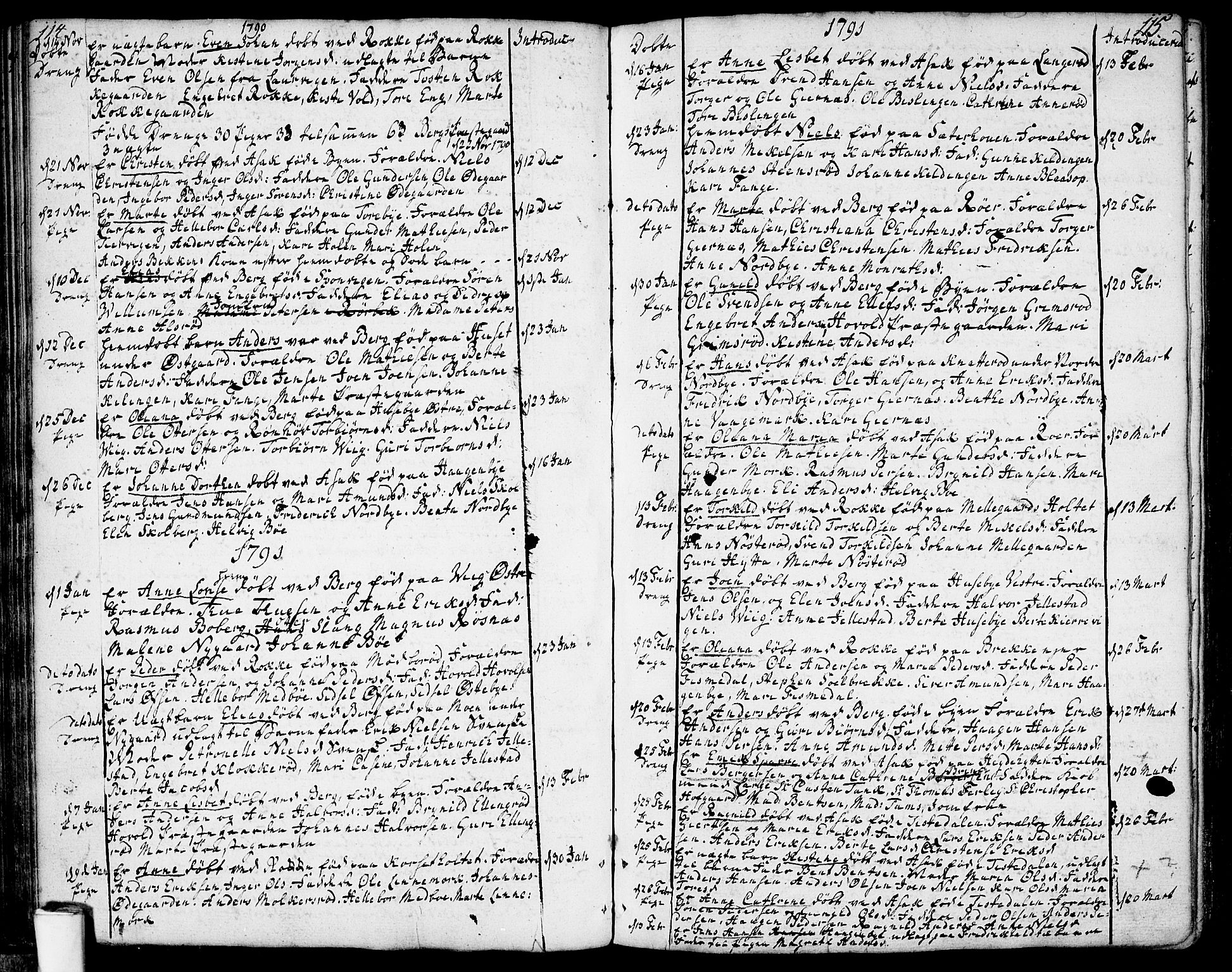 Berg prestekontor Kirkebøker, AV/SAO-A-10902/F/Fa/L0001: Parish register (official) no. I 1, 1770-1814, p. 114-115