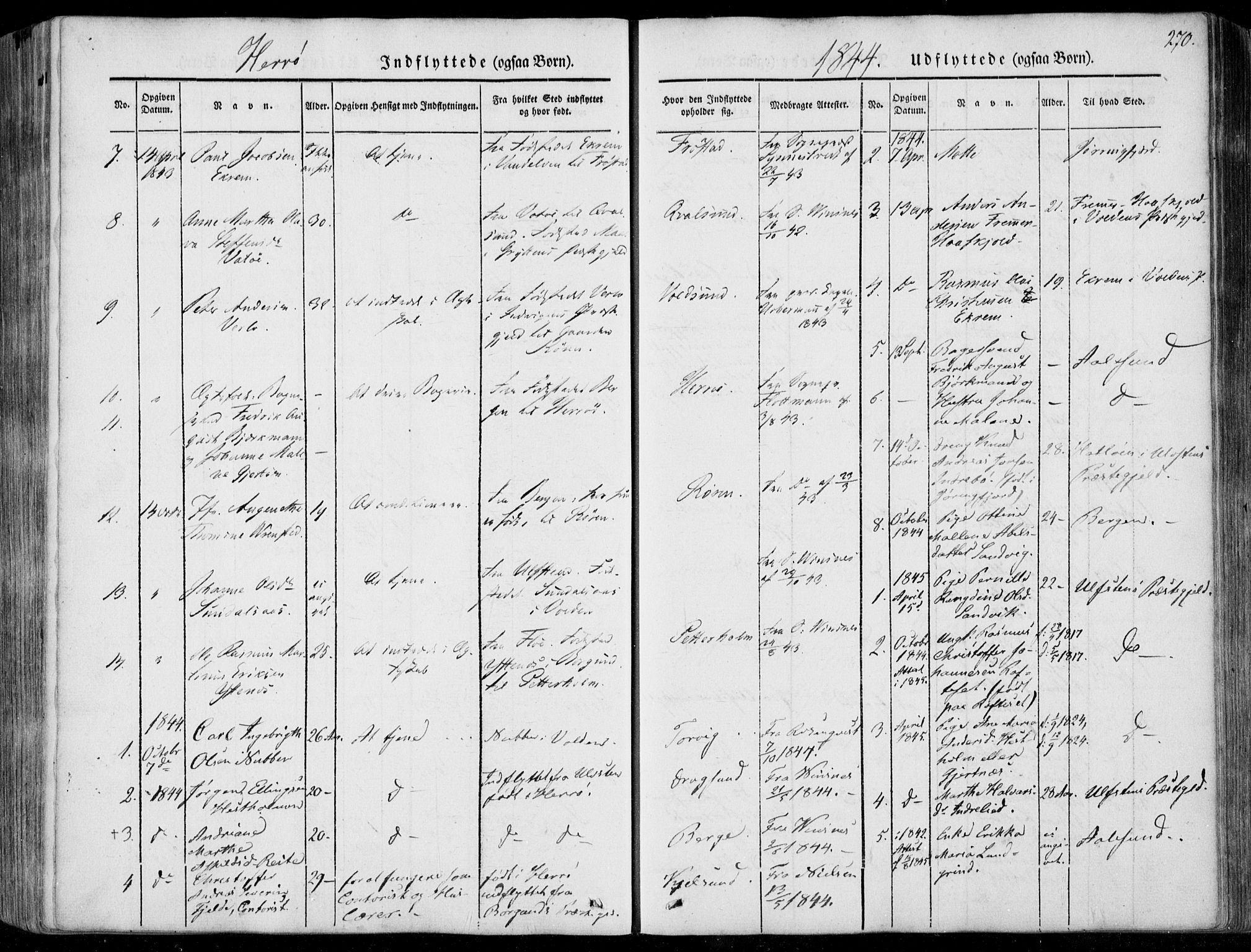 Ministerialprotokoller, klokkerbøker og fødselsregistre - Møre og Romsdal, SAT/A-1454/507/L0070: Parish register (official) no. 507A05, 1842-1873, p. 270