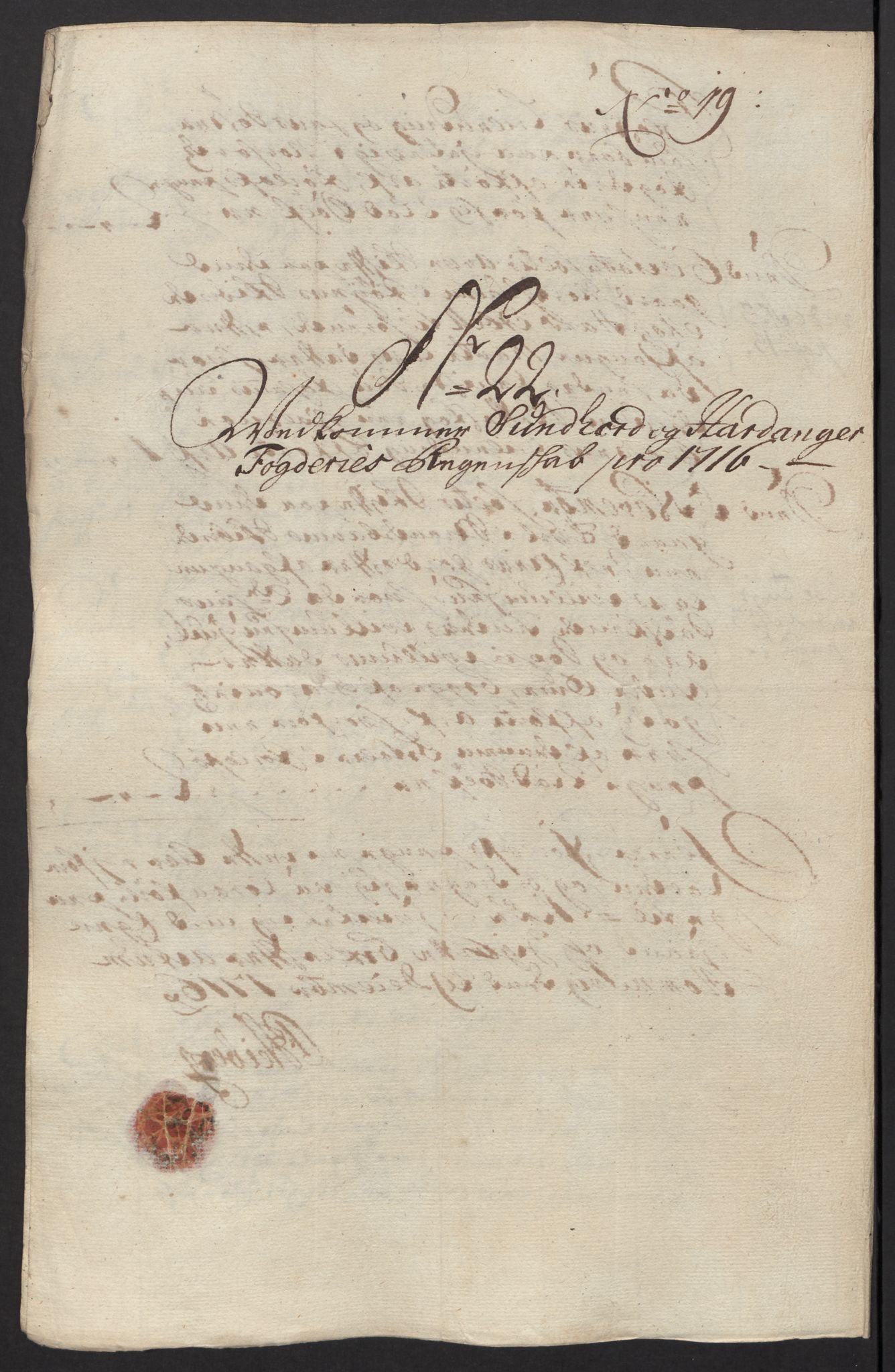 Rentekammeret inntil 1814, Reviderte regnskaper, Fogderegnskap, AV/RA-EA-4092/R48/L2992: Fogderegnskap Sunnhordland og Hardanger, 1716, p. 118