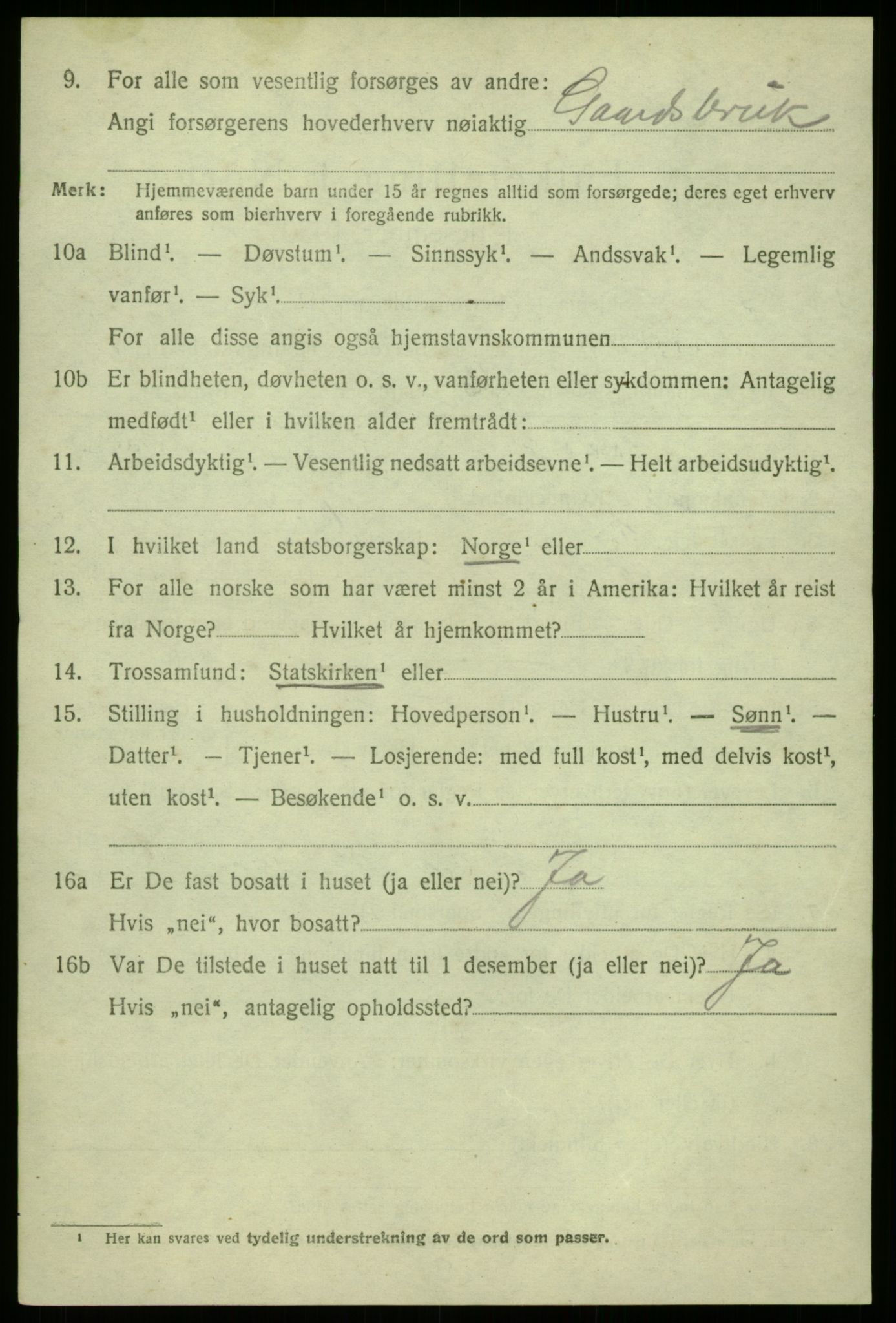 SAB, 1920 census for Masfjorden, 1920, p. 4476