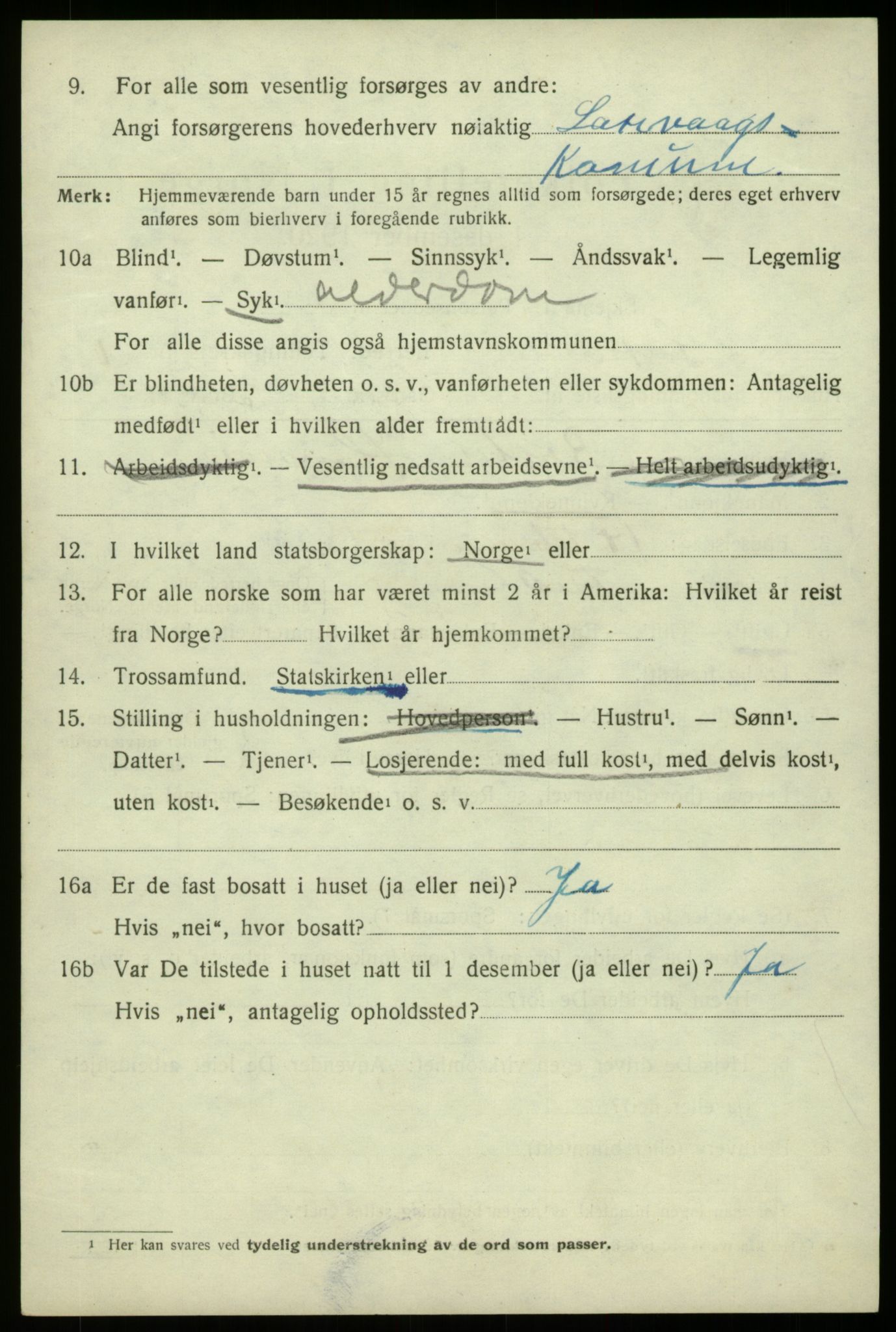 SAB, 1920 census for Laksevåg, 1920, p. 11023