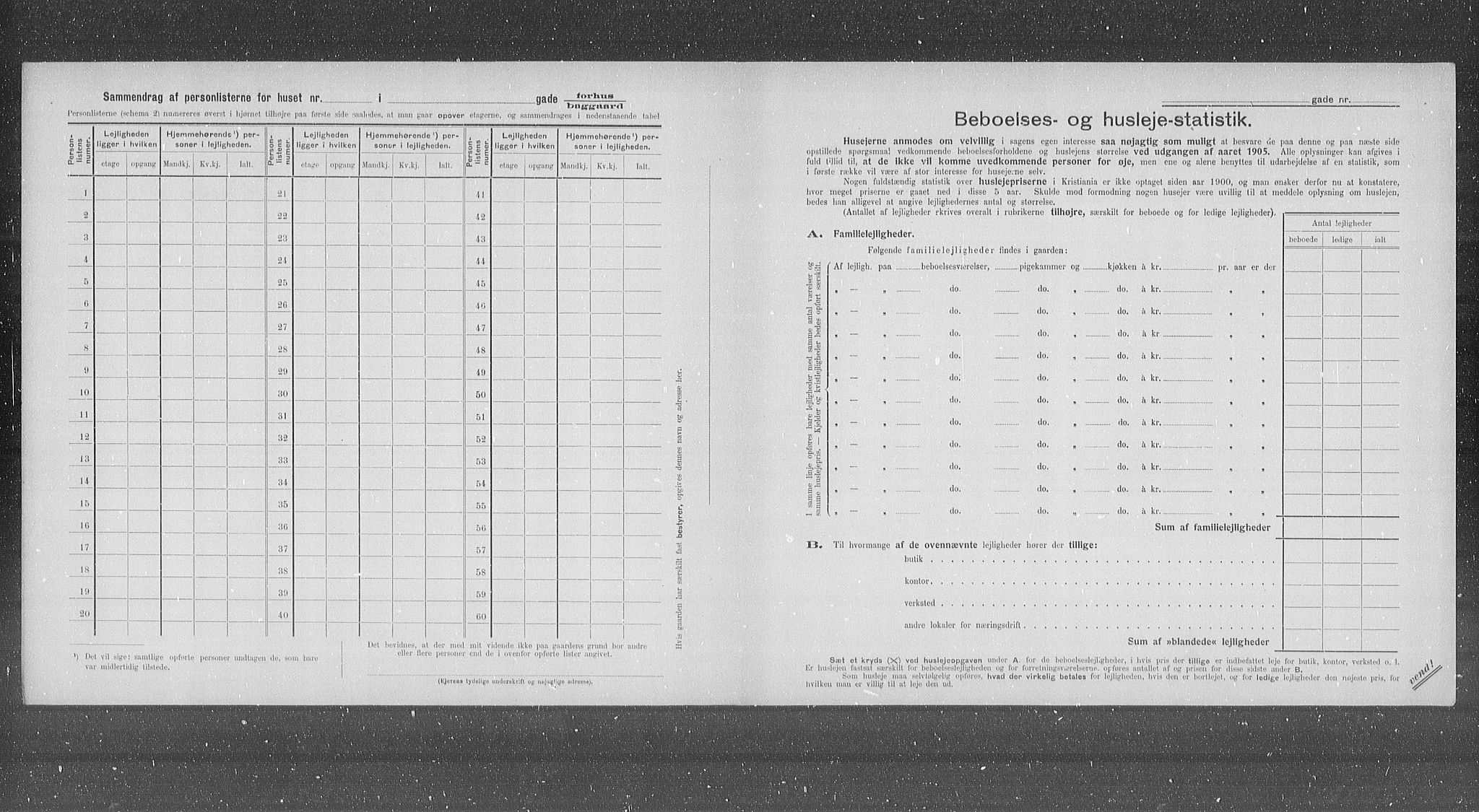 OBA, Municipal Census 1905 for Kristiania, 1905, p. 17525