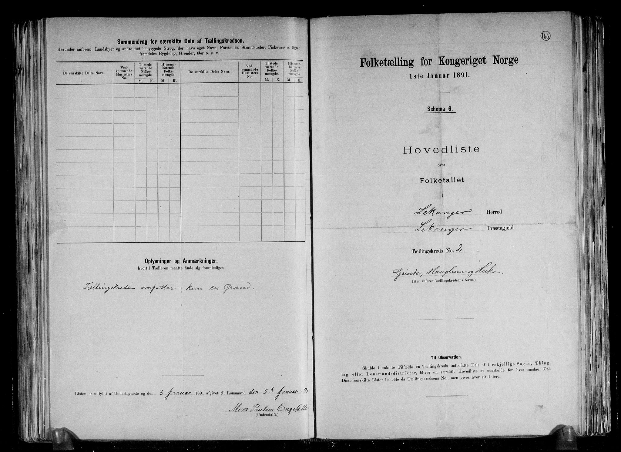 RA, 1891 census for 1419 Leikanger, 1891, p. 8