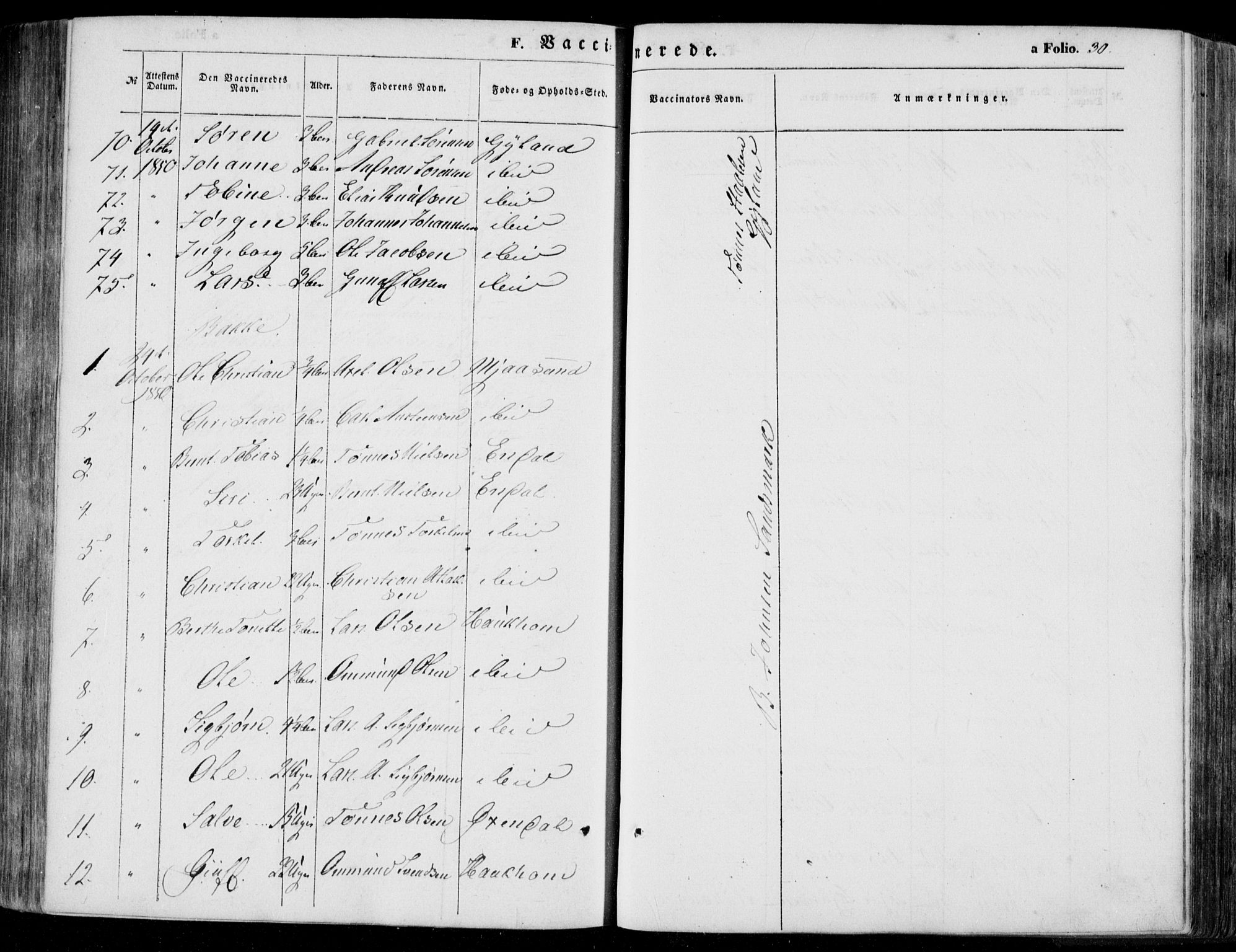 Bakke sokneprestkontor, AV/SAK-1111-0002/F/Fa/Faa/L0005: Parish register (official) no. A 5, 1847-1855, p. 30