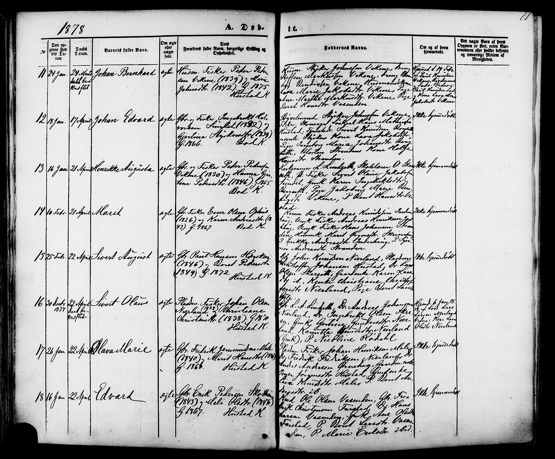 Ministerialprotokoller, klokkerbøker og fødselsregistre - Møre og Romsdal, AV/SAT-A-1454/566/L0768: Parish register (official) no. 566A07, 1869-1881, p. 61