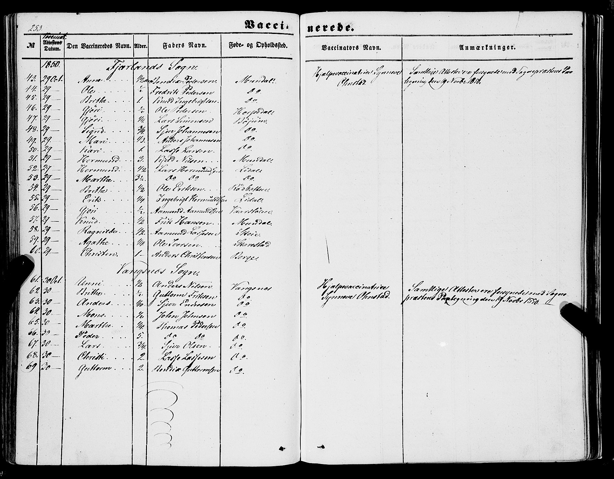 Balestrand sokneprestembete, AV/SAB-A-79601/H/Haa/Haaa/L0002: Parish register (official) no. A 2, 1847-1866, p. 253