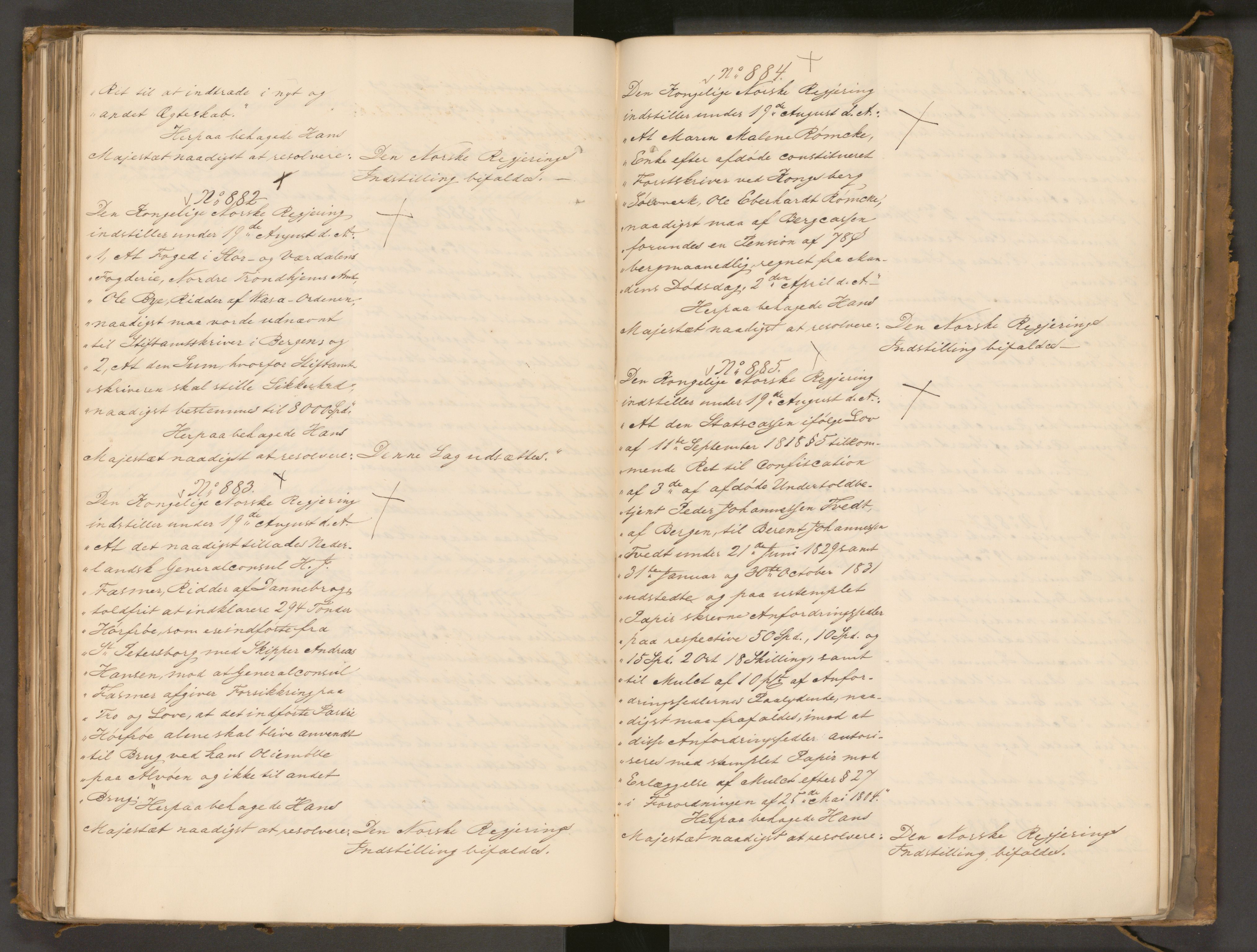 Statsrådssekretariatet, AV/RA-S-1001/A/Ab/L0043: Kgl. res. nr. 632-1192, 2. halvår, 1836
