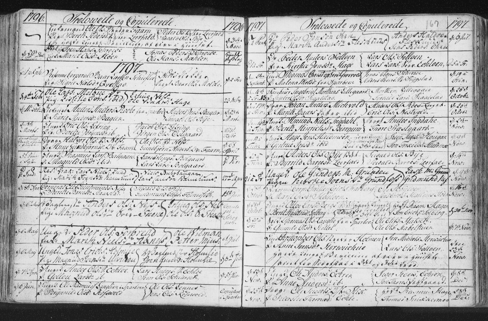 Ministerialprotokoller, klokkerbøker og fødselsregistre - Nord-Trøndelag, SAT/A-1458/723/L0232: Parish register (official) no. 723A03, 1781-1804, p. 167
