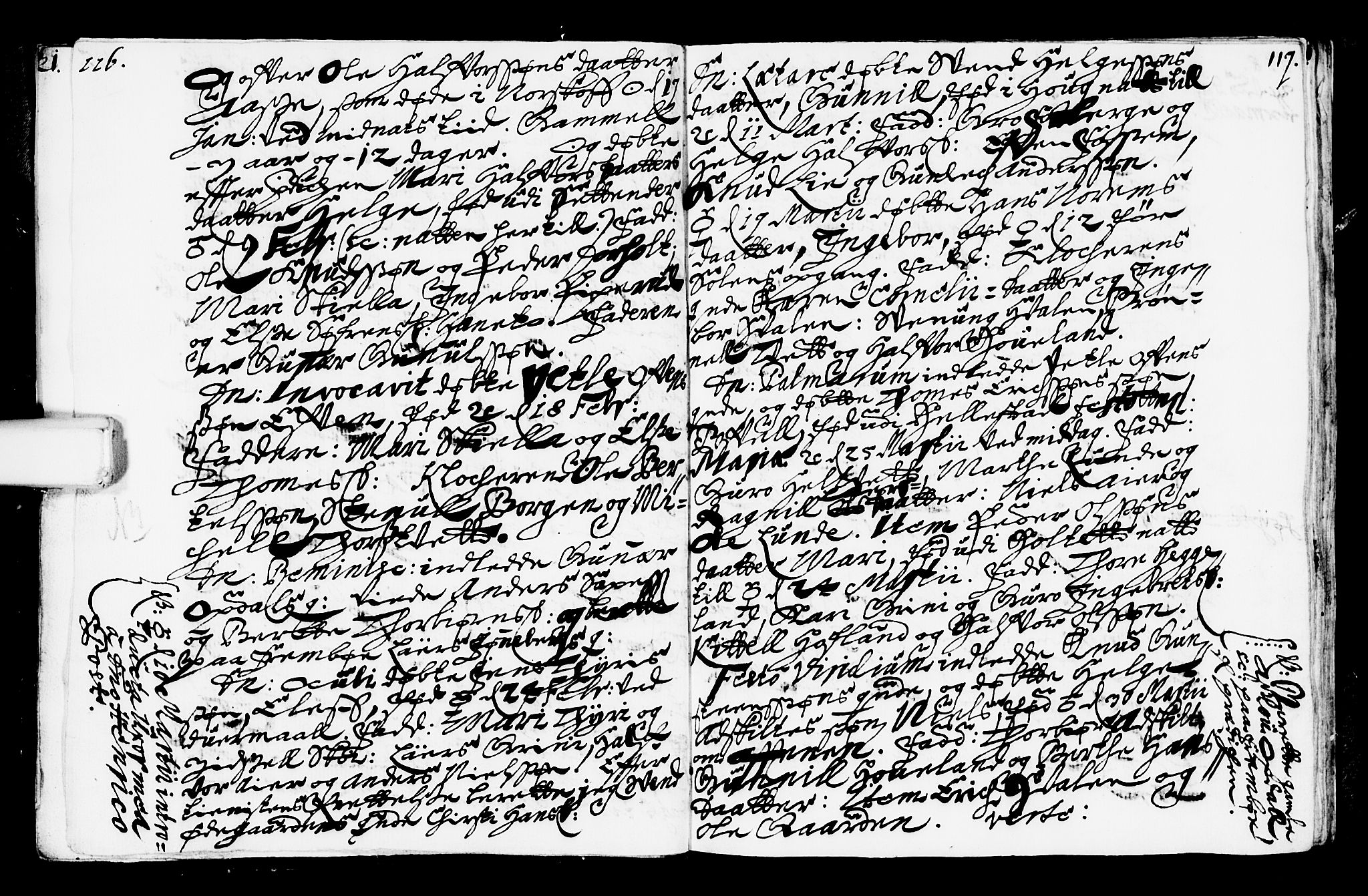 Bø kirkebøker, SAKO/A-257/F/Fa/L0001: Parish register (official) no. 1, 1689-1699, p. 116-117