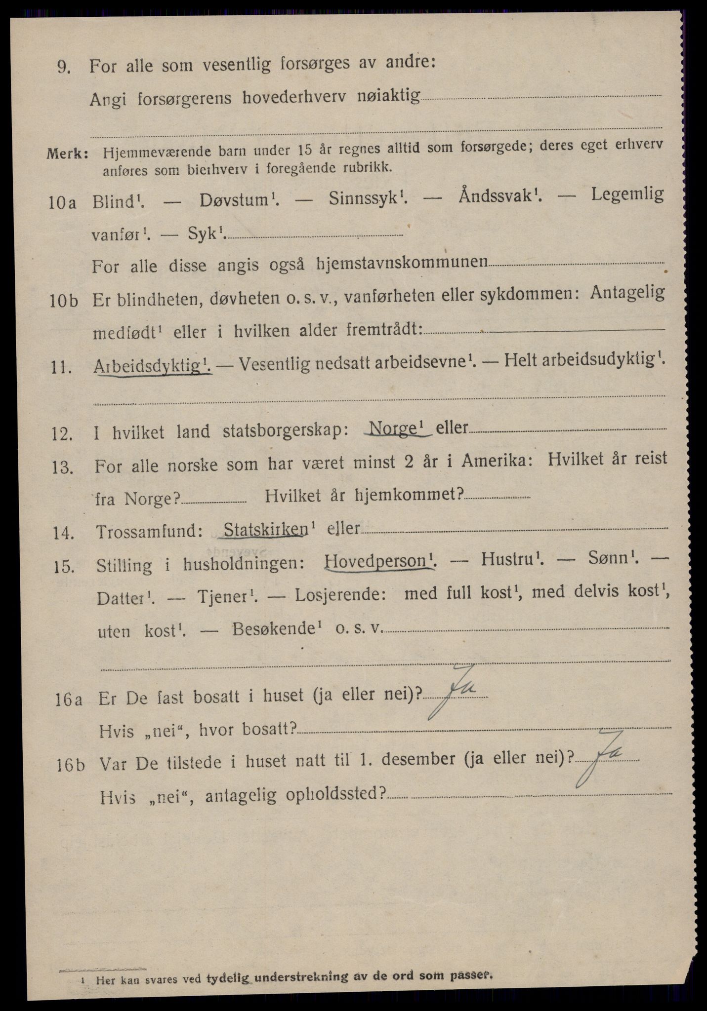 SAT, 1920 census for Bremsnes, 1920, p. 6738