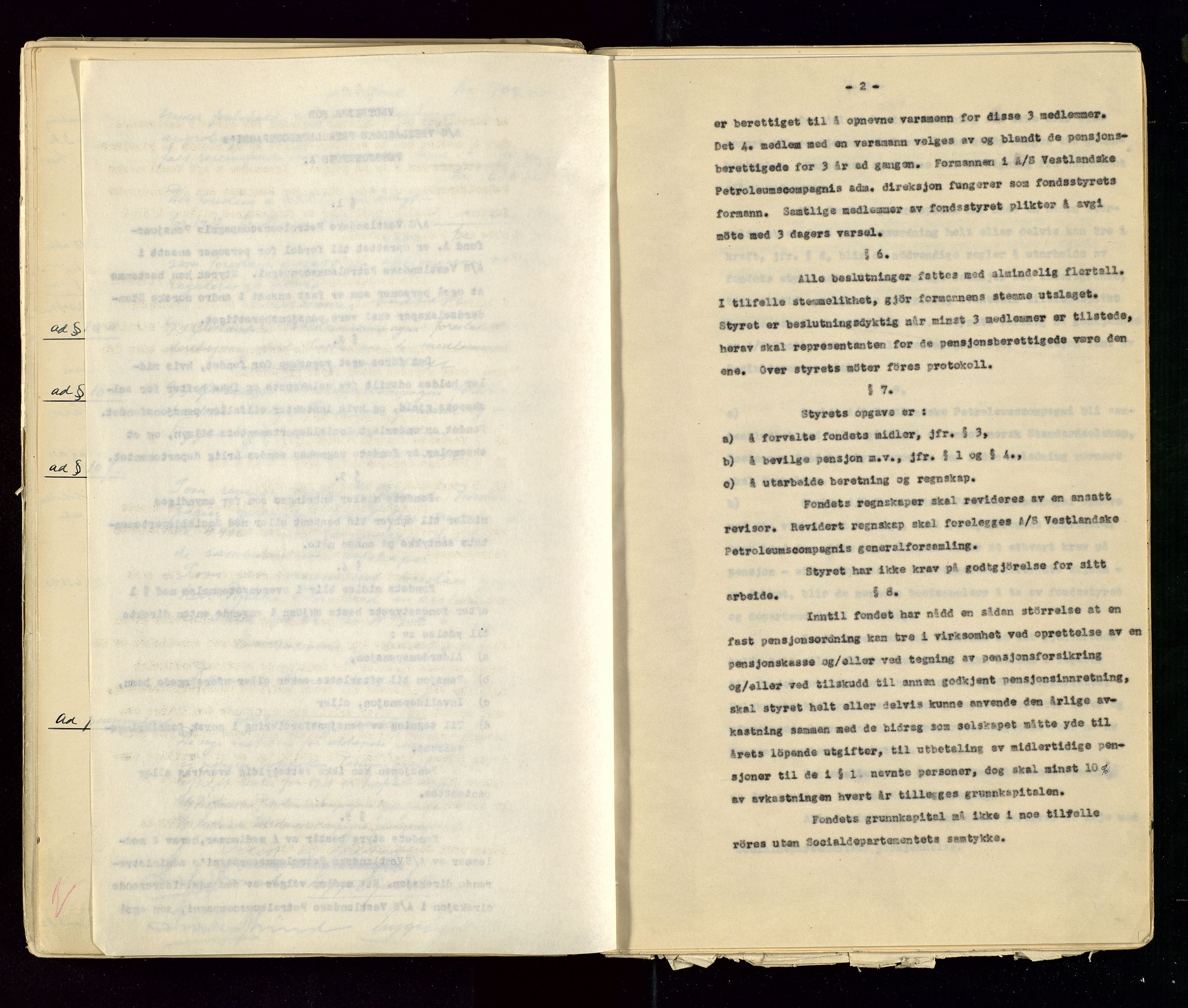 PA 1533 - A/S Vestlandske Petroleumscompani, AV/SAST-A-101953/A/Aa/L0001/0001: Generalforsamlinger og styreprotokoller / Styre- og generalforsamlingsprotokoll, 1890-1953, p. 120