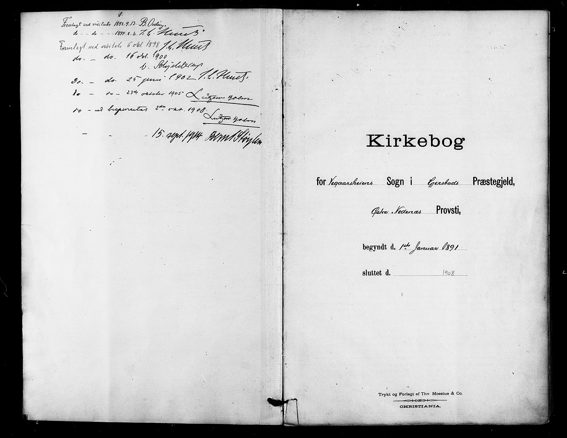 Gjerstad sokneprestkontor, SAK/1111-0014/F/Fa/Fab/L0005: Parish register (official) no. A 5, 1891-1908